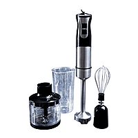 MediaMarkt GASTRONOMA Staafmixer hakmolen garde beker 1000W Zilver Hand mixer Zwart / RVS aanbieding