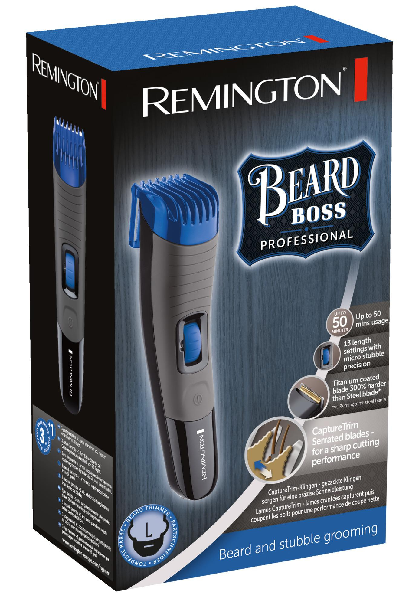 Remington Barttrimmer "Beard Boss Professional" mit Titanium-Klingen.