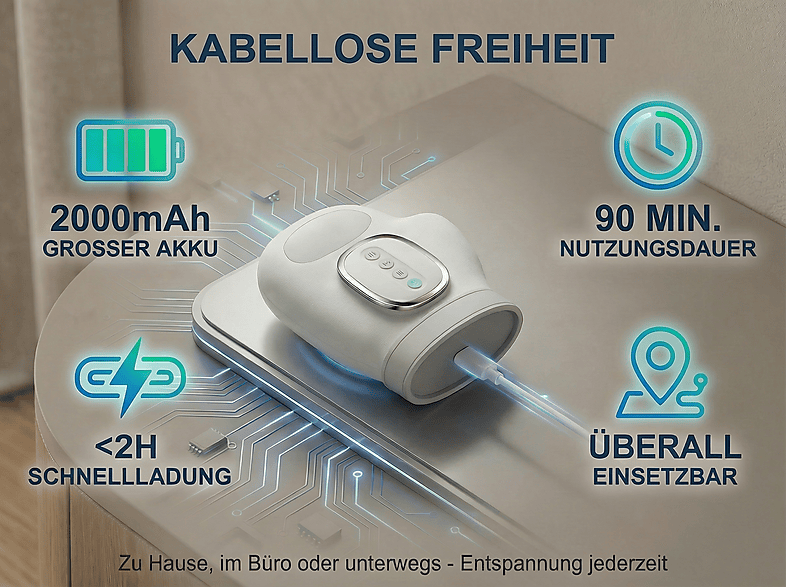 BYTELIKE Ergonomisches Luftdruck Wrme Tragbar Handmassage-Gert |  MediaMarkt