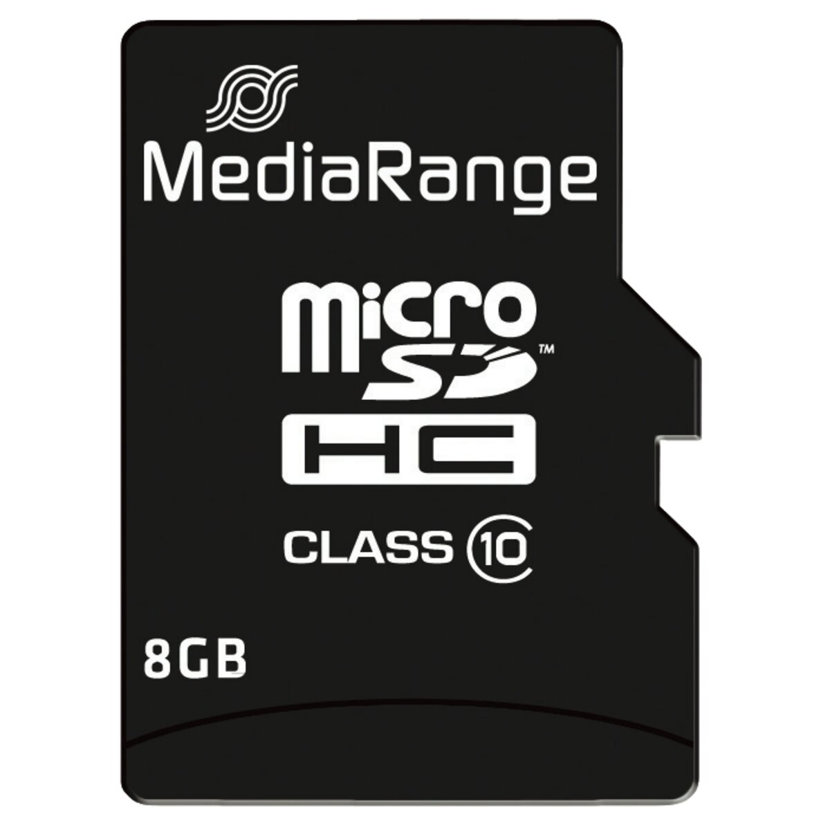 Schwarze 8GB Micro SDHC Class 10 Speicherkarte von MediaRange.