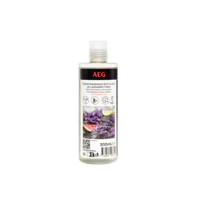 Botella de fragancia a vapor AEG con lavanda, pomelo y lima.