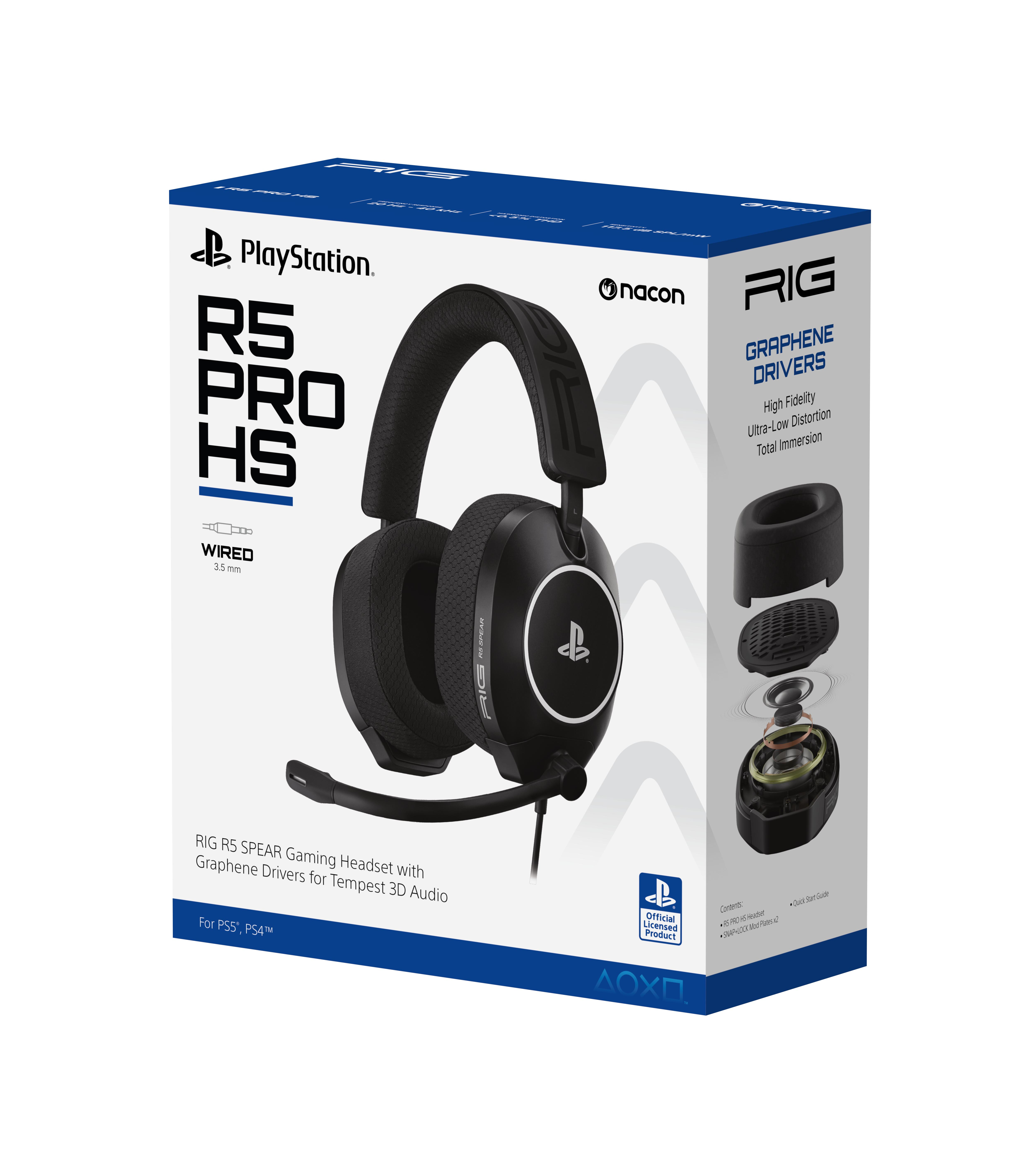 RIG R5 SPEAR Gaming-Headset mit Graphen-Treibern für Tempest 3D Audio.