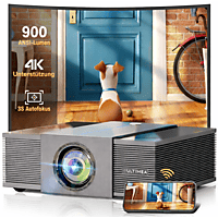 MediaMarkt ULTIMEA Apollo P60-Native 1080P Full HD Beamer, 5G WiFi Beamer Zwart aanbieding