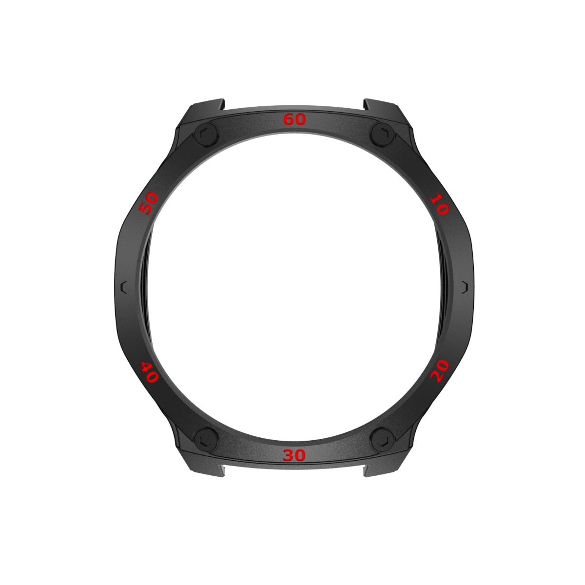 Ghiera nera per orologio con numeri rossi 10-60