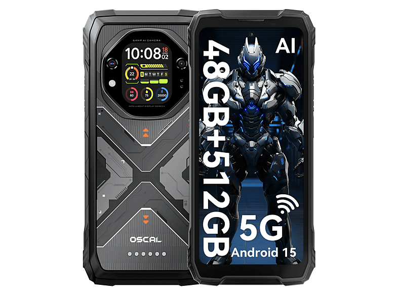 OSCAL TANK 1 5G 512 GB Schwarz Dual SIM