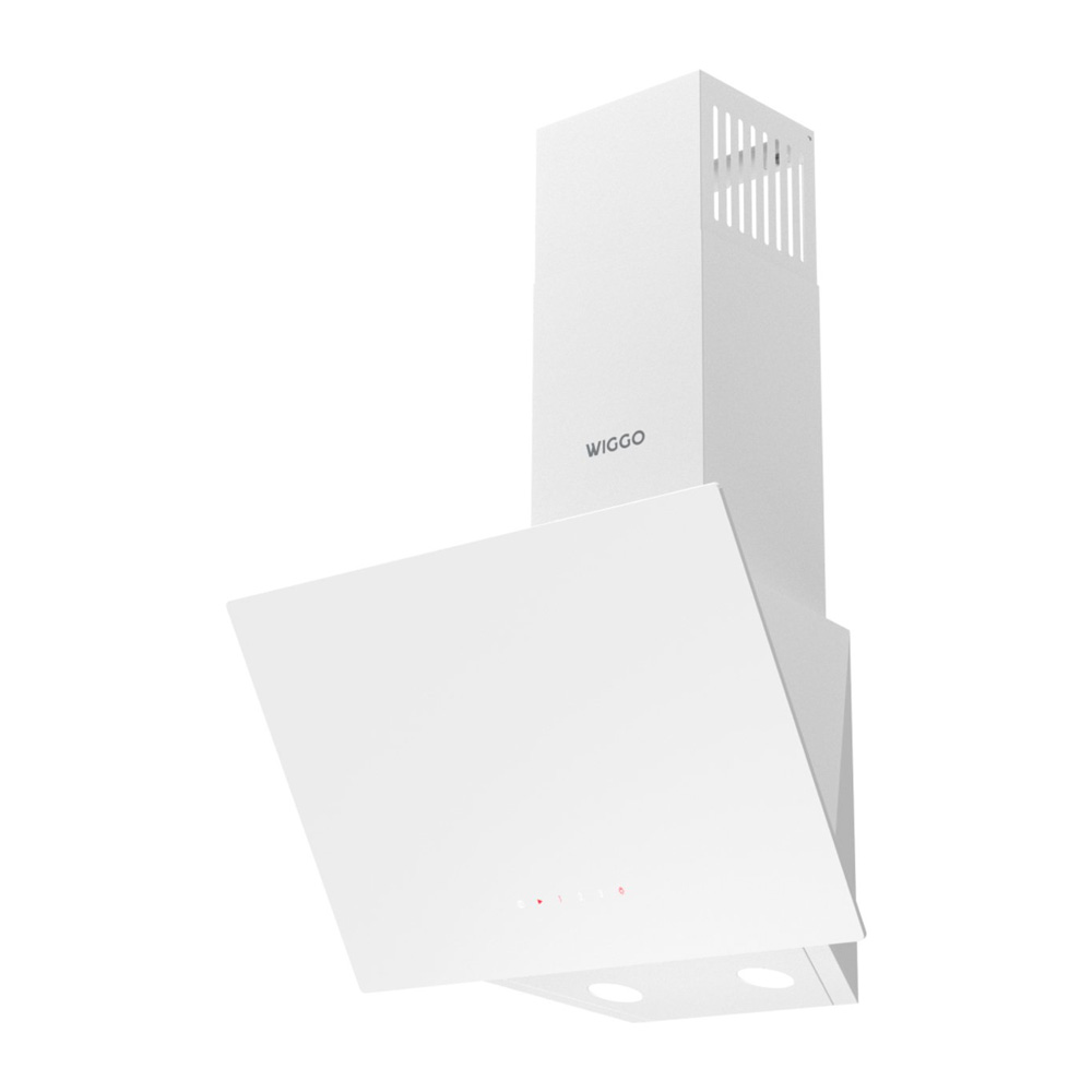 White range hood with WIGGO logo and red control buttons.