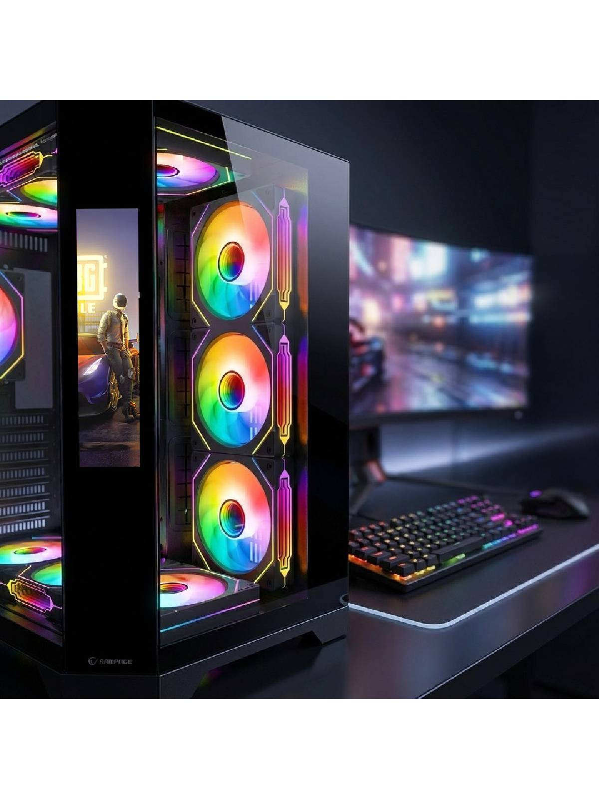 RAMPAGE NOVA 9.16 İnç Lcd Ekranlı Hub + Kumanda Siyah
