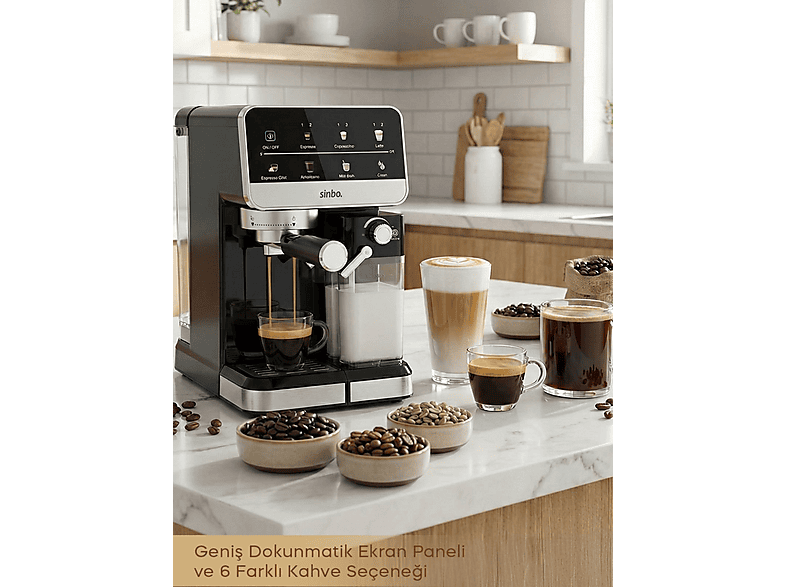 SINBO SCM-2996 Pro Cappuccino Latte Espresso 20 Bar 1.5l