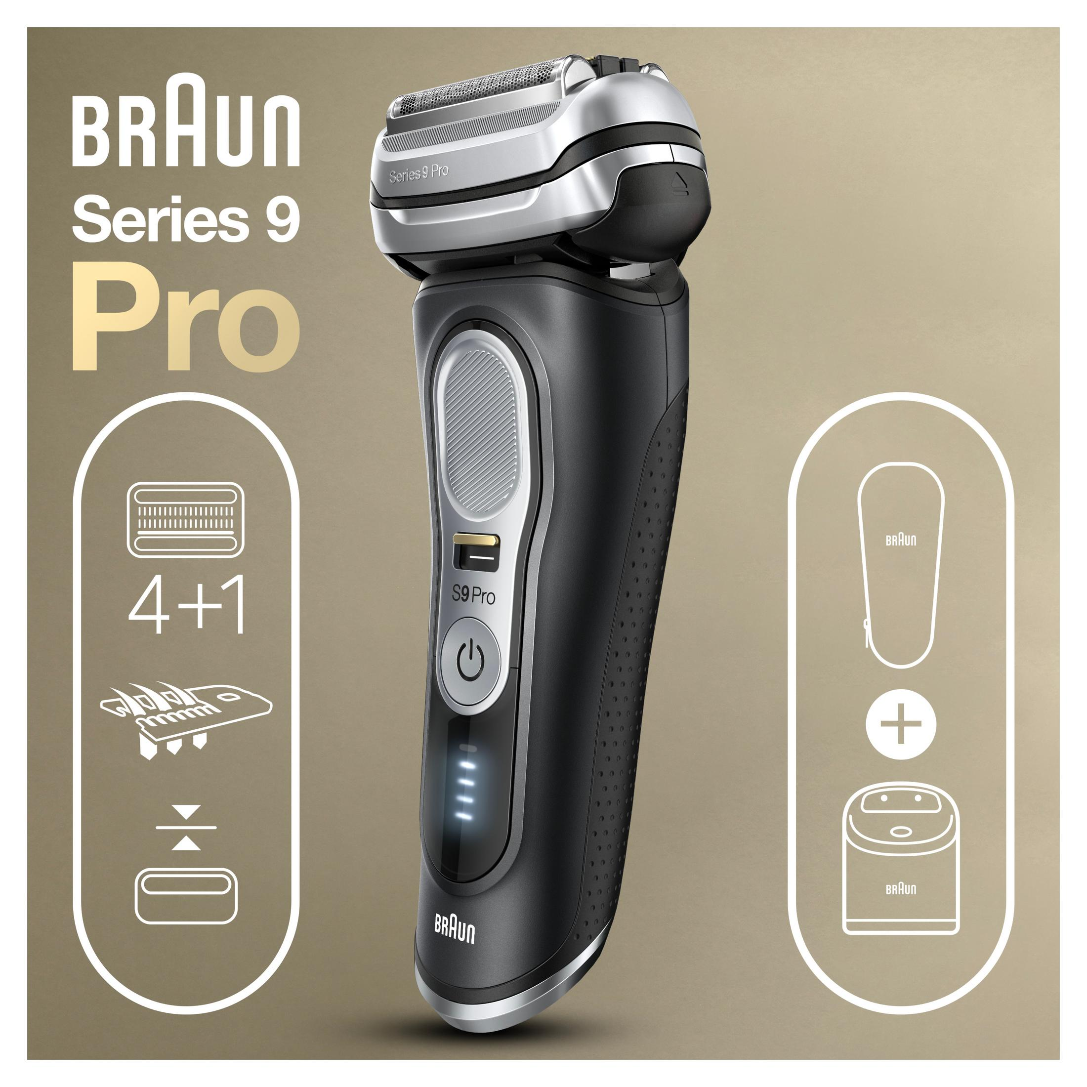 Golarka Braun Series 9 Pro z elementami 4+1 i stacją czyszczącą.