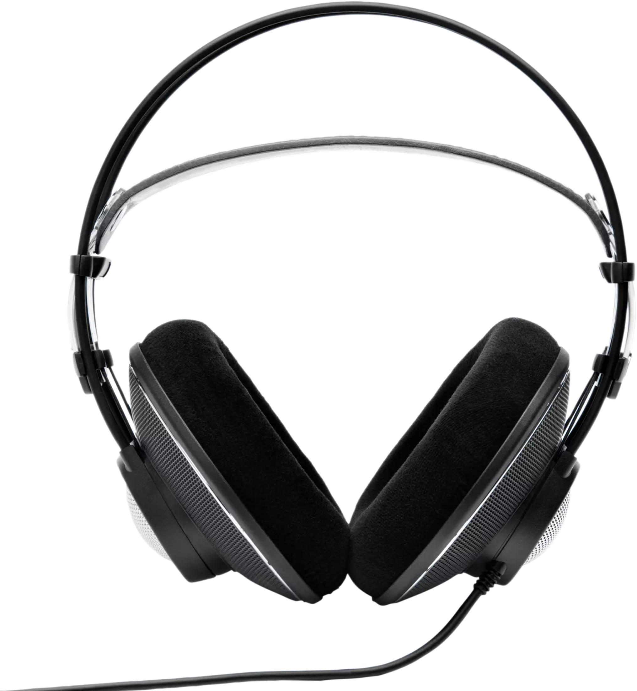 Casque noir avec coussinets et détail en maille métallique.
