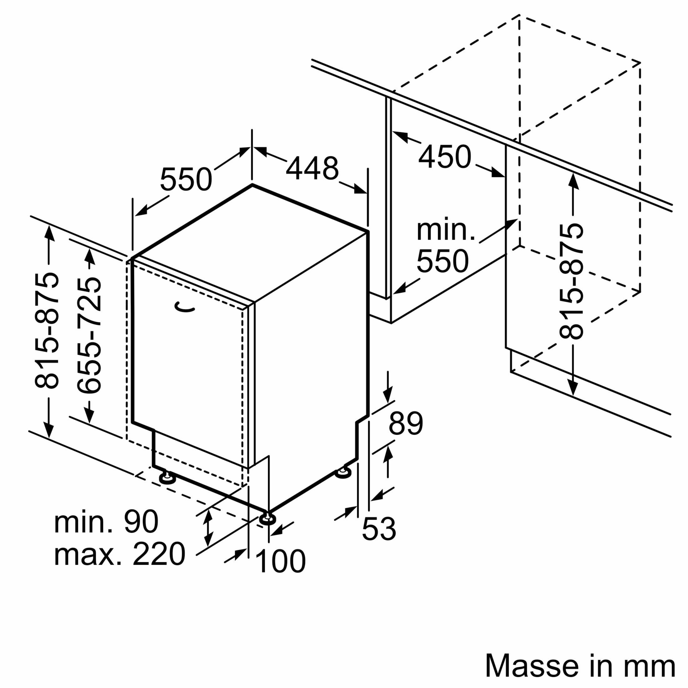 Dessin technique d'un appareil avec dimensions en mm.