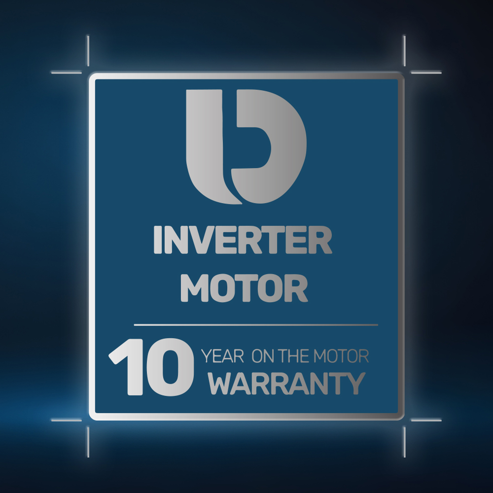 Logotipo: 10 años de garantía en el motor.