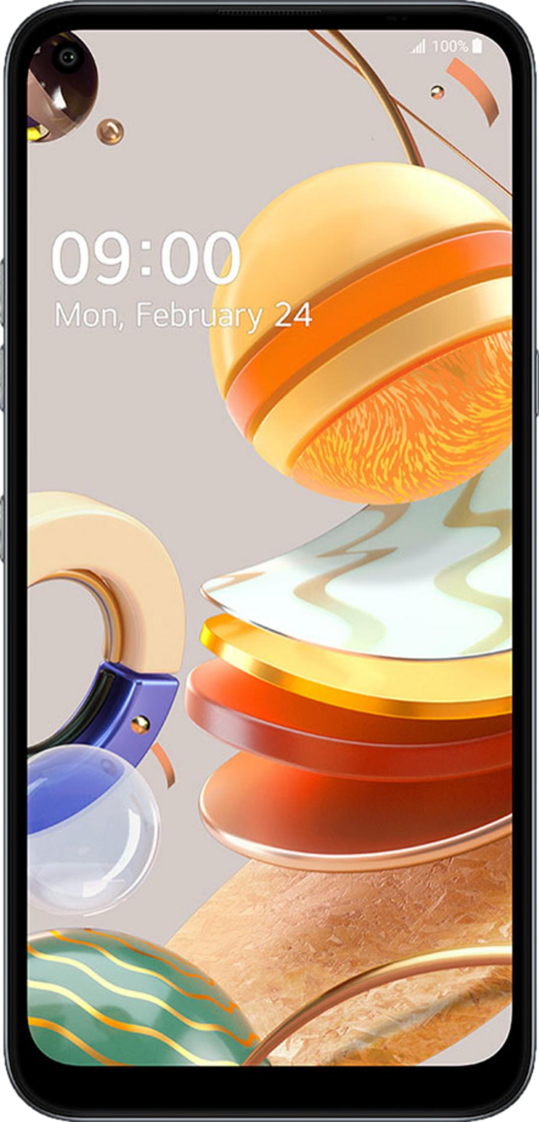 Ein Smartphone mit abstrakter, bunter Hintergrundgrafik und Uhrzeit 09:00.