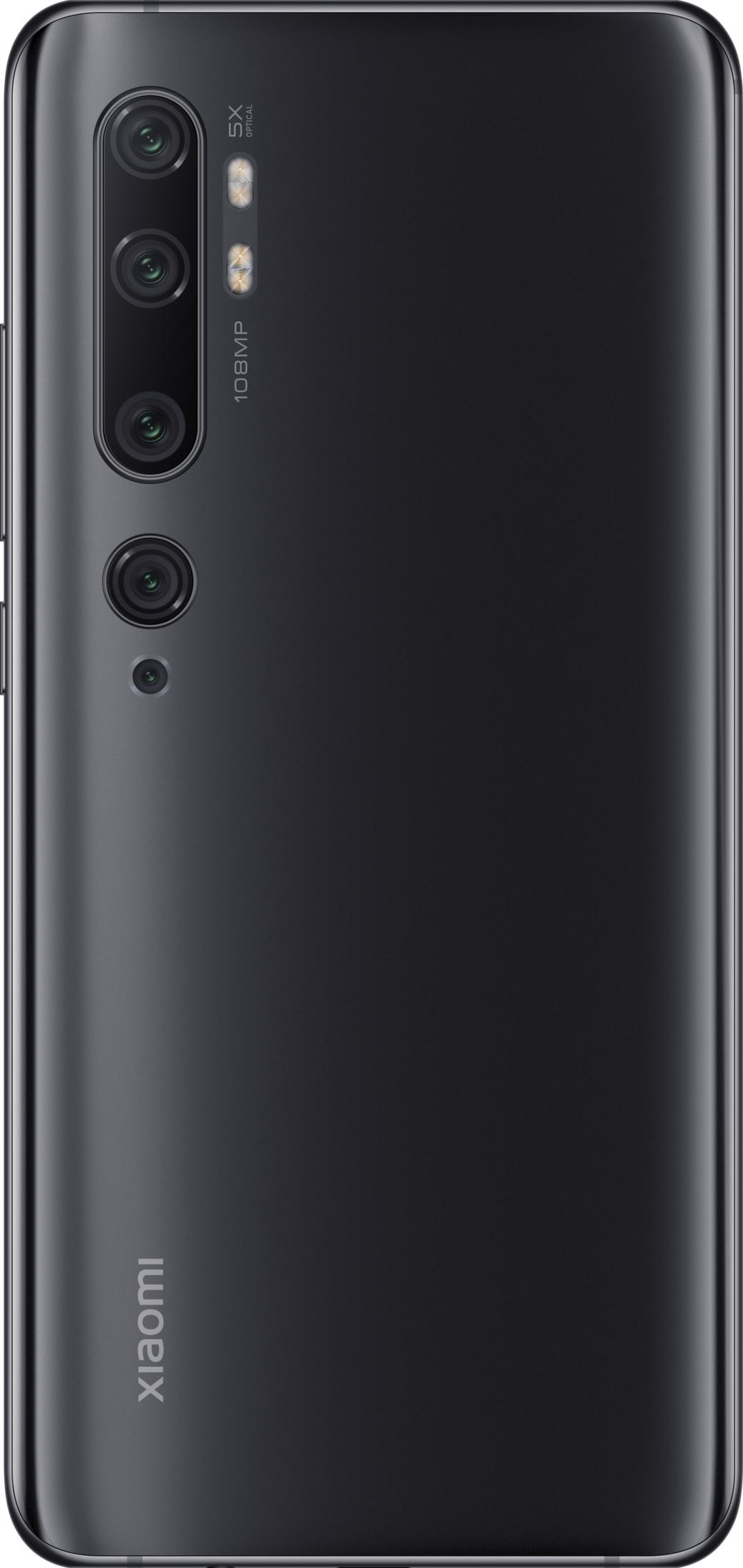 Rückseite eines schwarzen Xiaomi Smartphones mit Kamera und Blitz.
