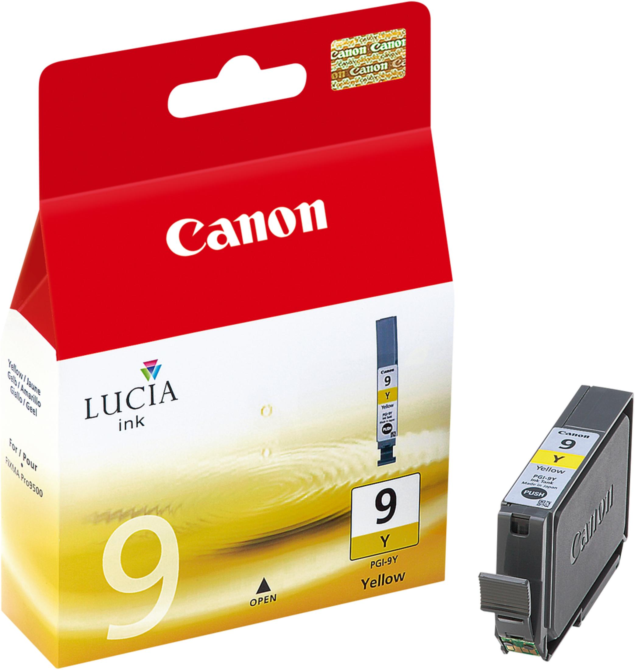 Canon Lucia gele inkt, model 9, PGI-9Y, voor Pixma Pro9500.