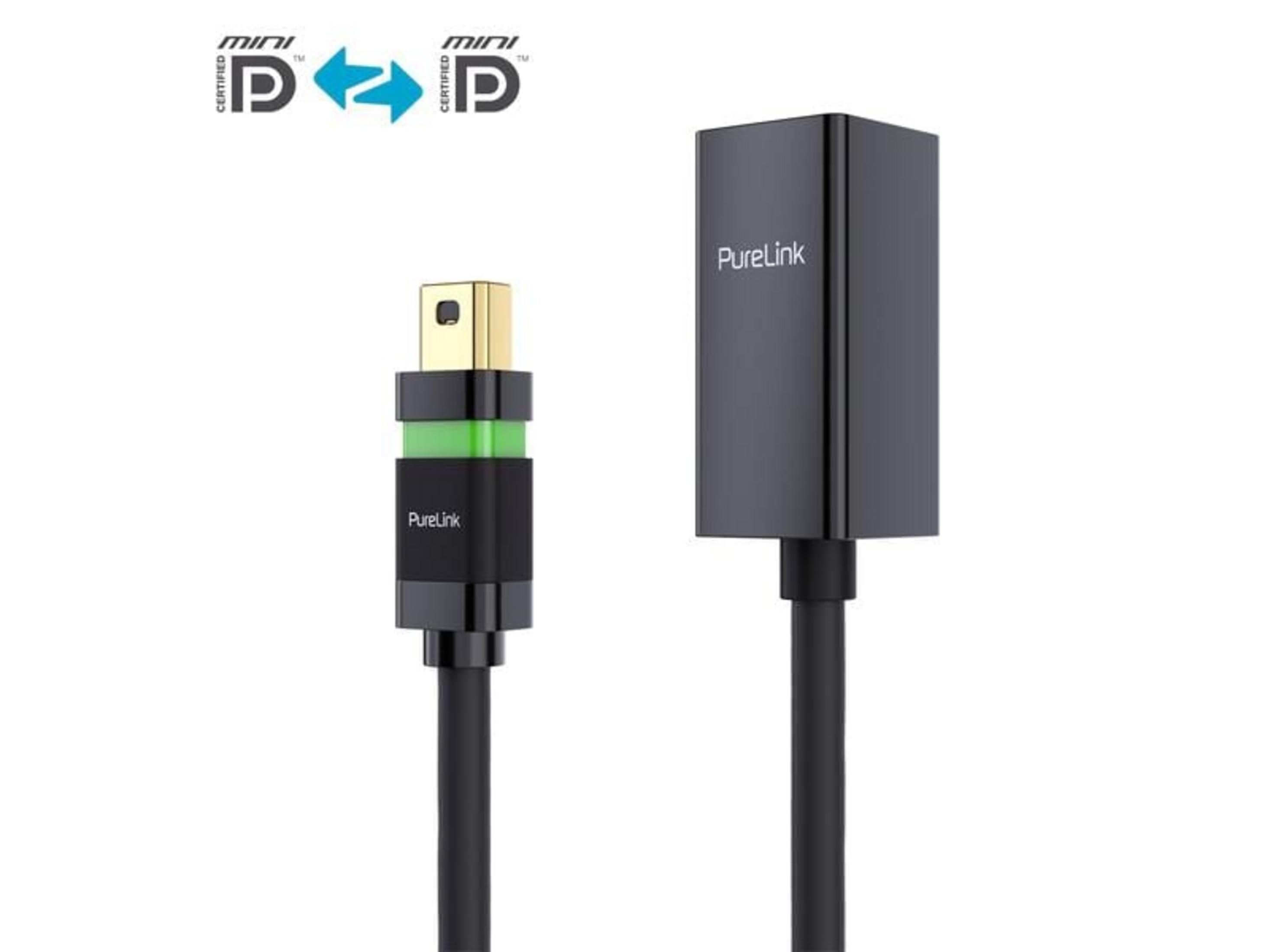 Due adattatori per cavo PureLink con connettori dorati e anello verde.