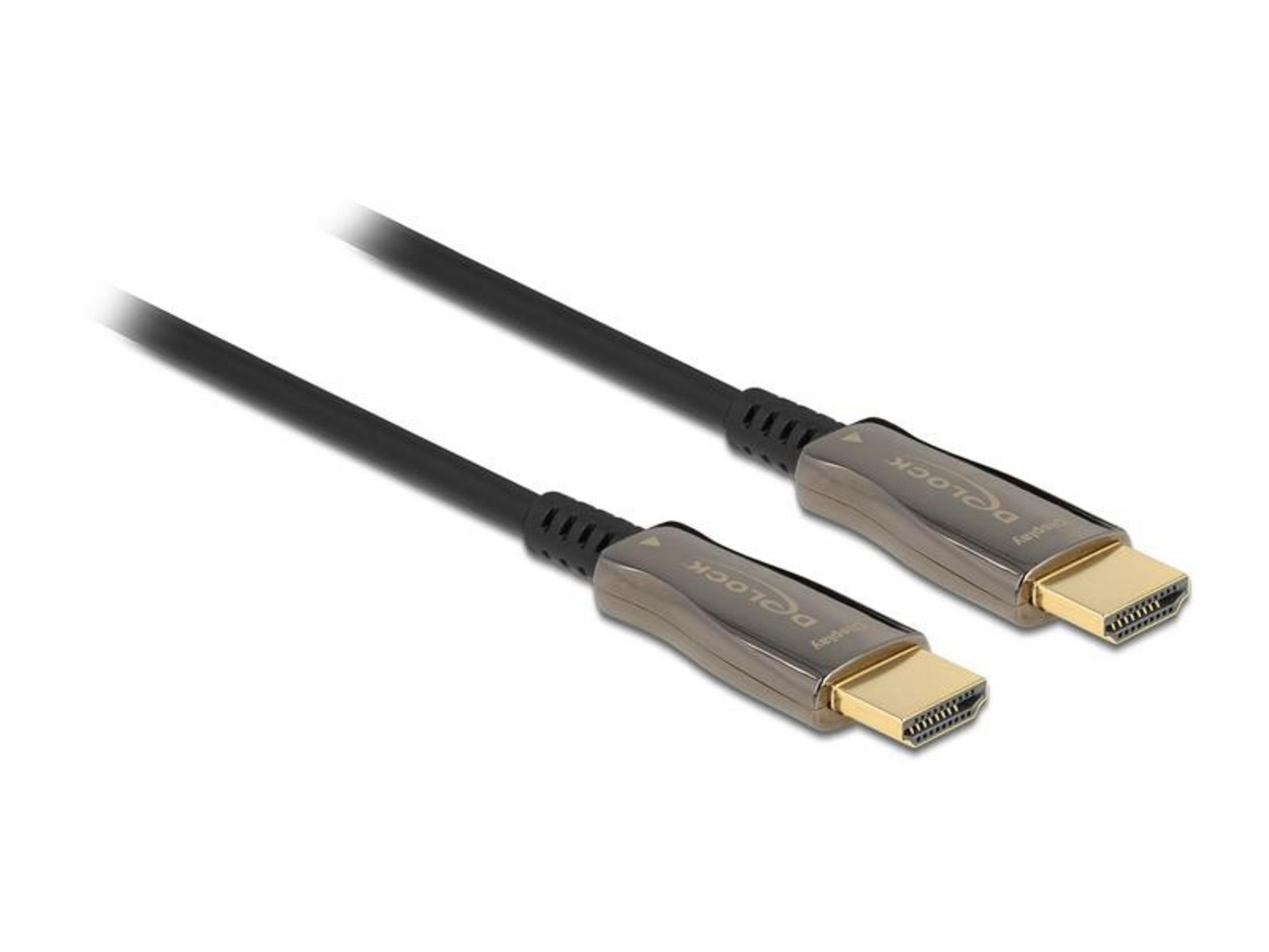 Zwei schwarze HDMI-Kabel mit goldenen Steckern und D-Lock-Logo.