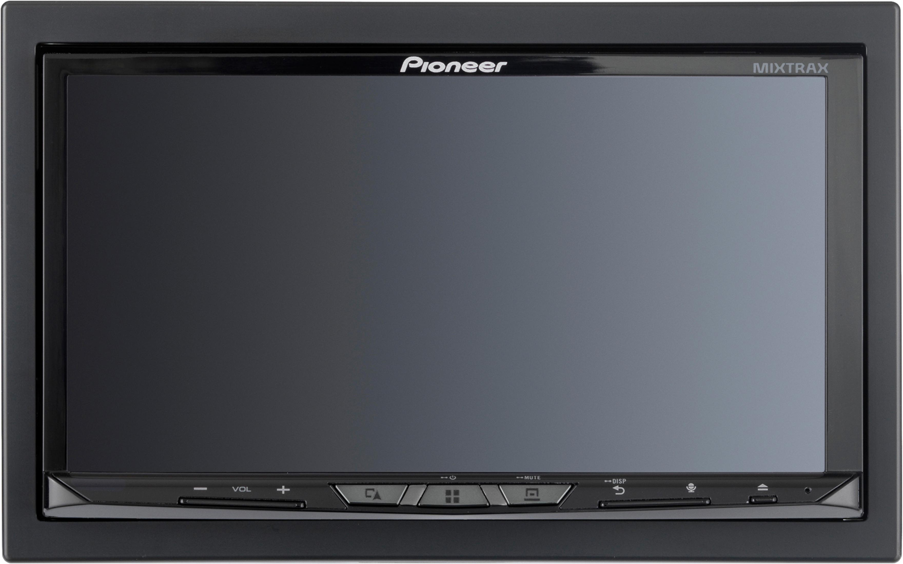 Un autoradio Pioneer Mixtrax avec écran tactile et boutons de commande.