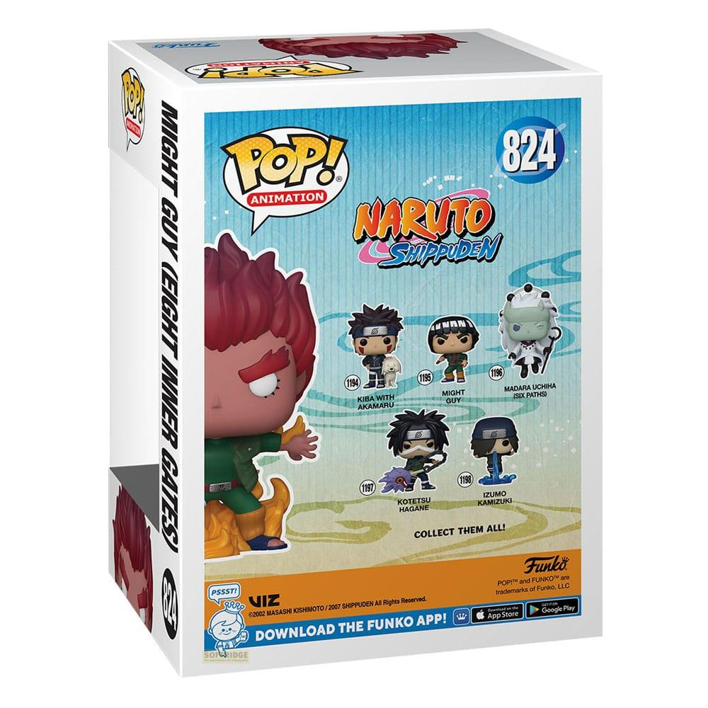 Caja Funko Pop! con figura de Might Guy, tema Naruto Shippuden, #824.