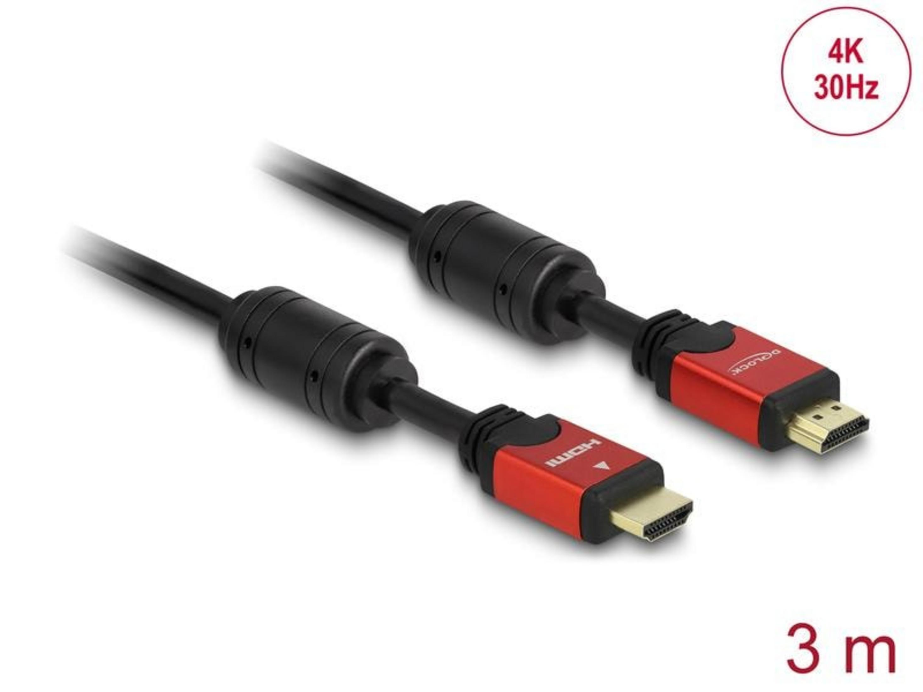 Zwei HDMI-Kabel mit roten Steckern und 4K 30Hz-Aufdruck.