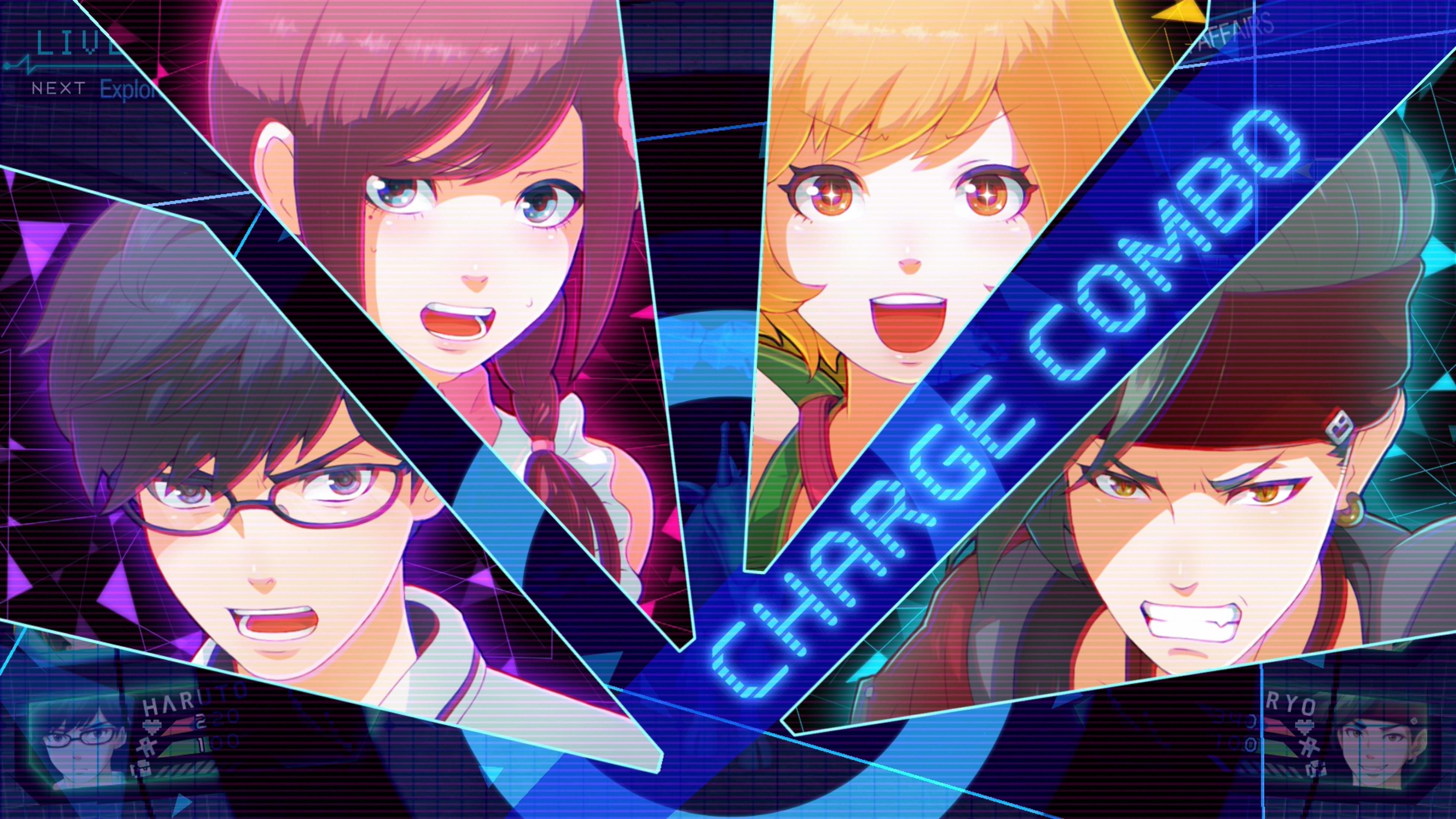 Quattro personaggi anime con espressioni drammatiche e il testo "CHARGE COMBO".