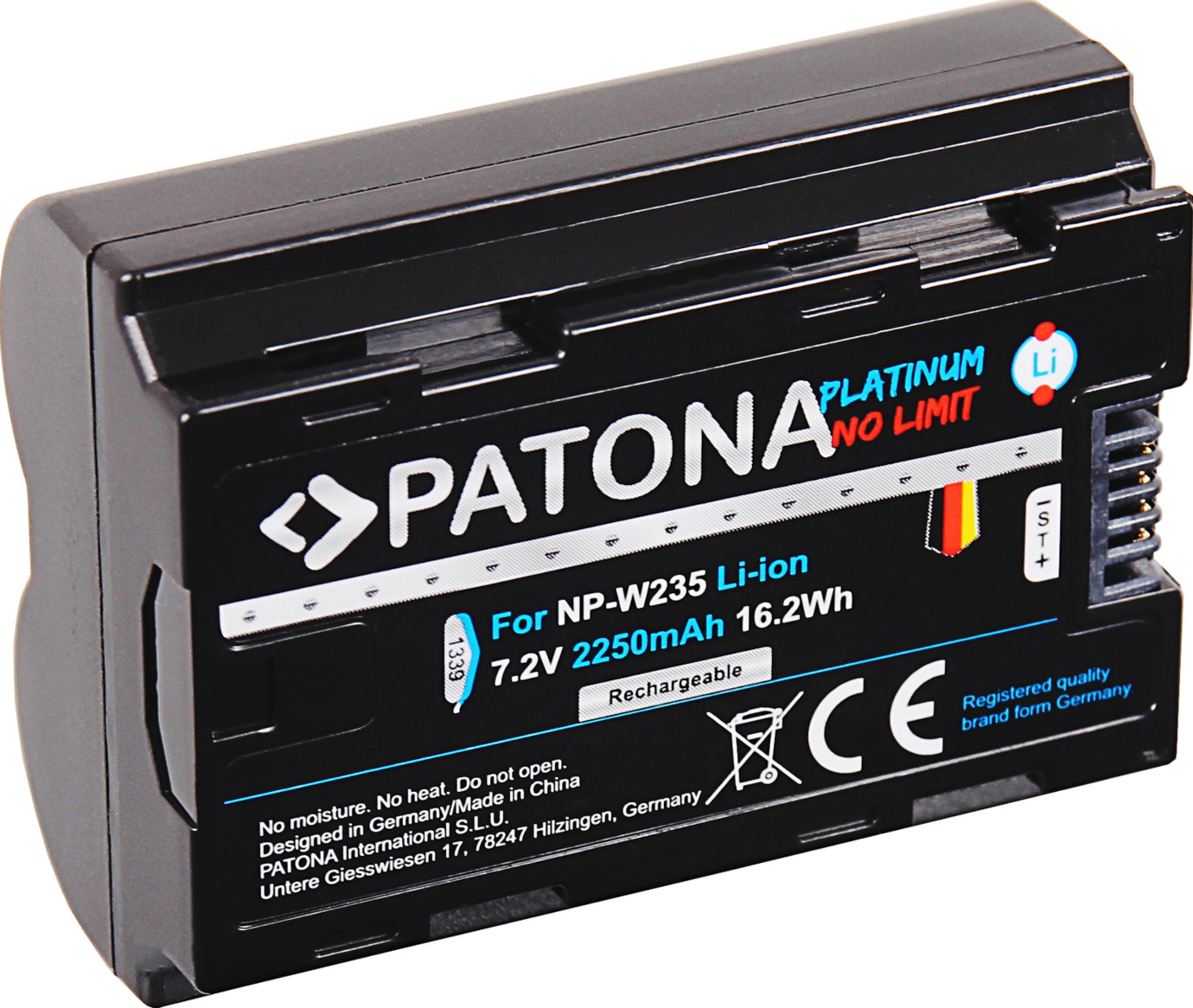 Batteria nera PATONA PLATINUM NO LIMIT, 7.2V 2250mAh.