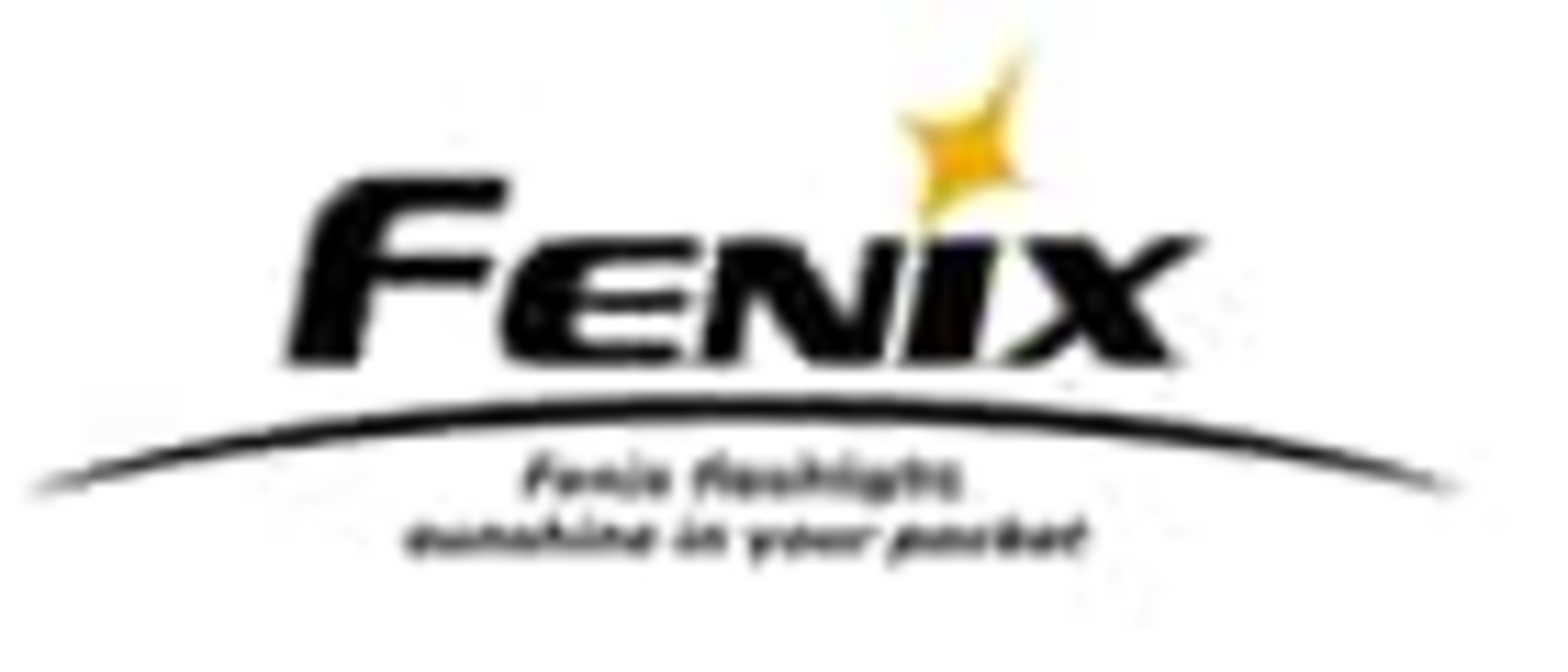 Logo Fenix con una stella gialla sopra il testo.