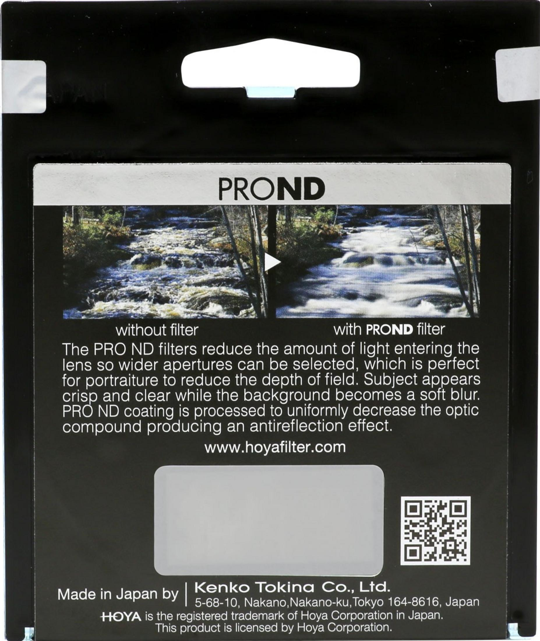 Verpackung zeigt Flussbild: links ohne, rechts mit PROND-Filter. Text erklärt.