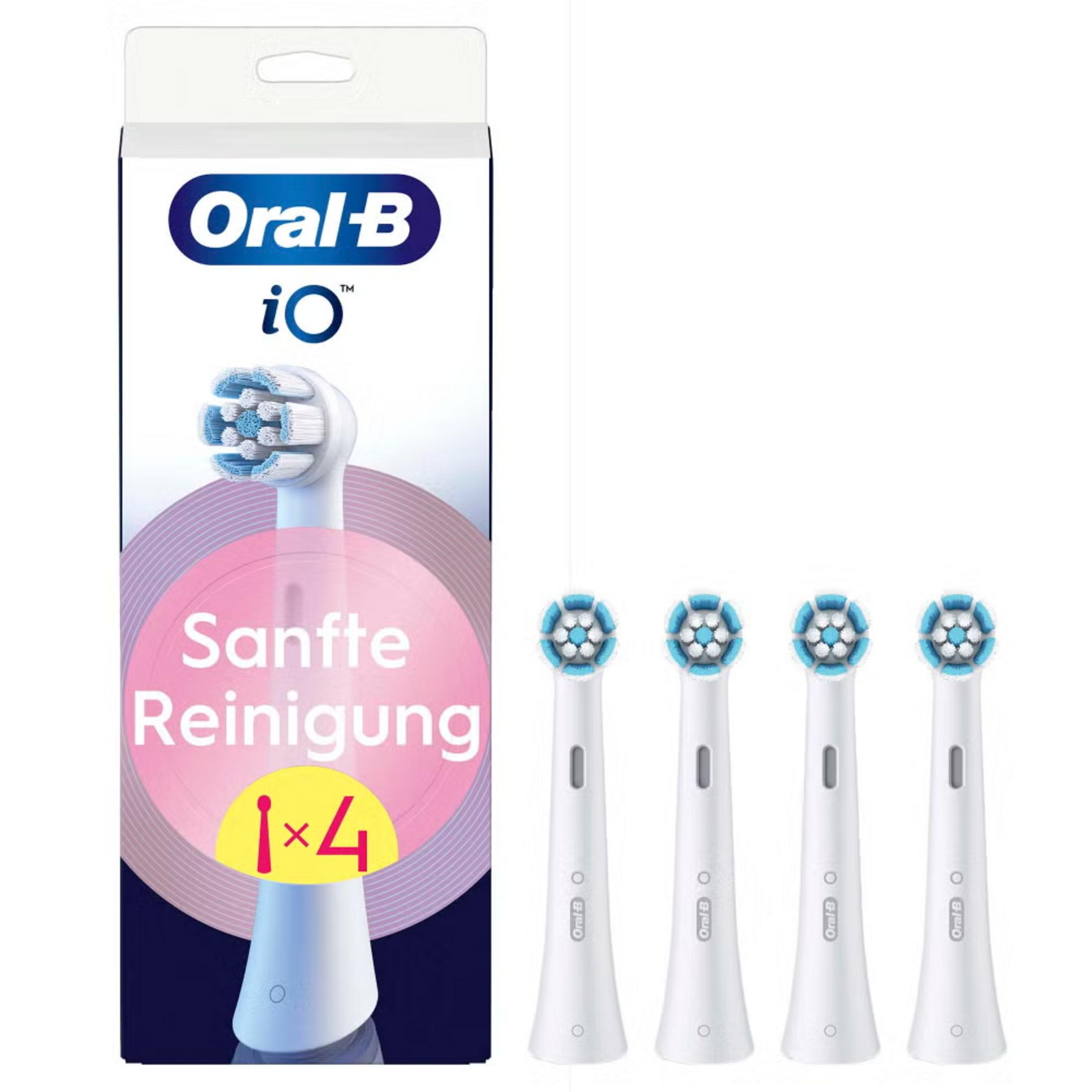 Testine spazzolino Oral-B iO, pulizia delicata, confezione da 4.
