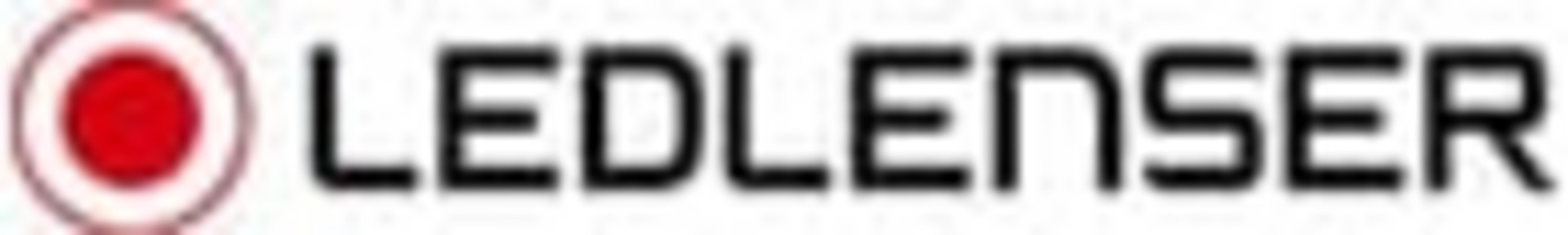 Logo avec cercle rouge et texte LEDLENSER.