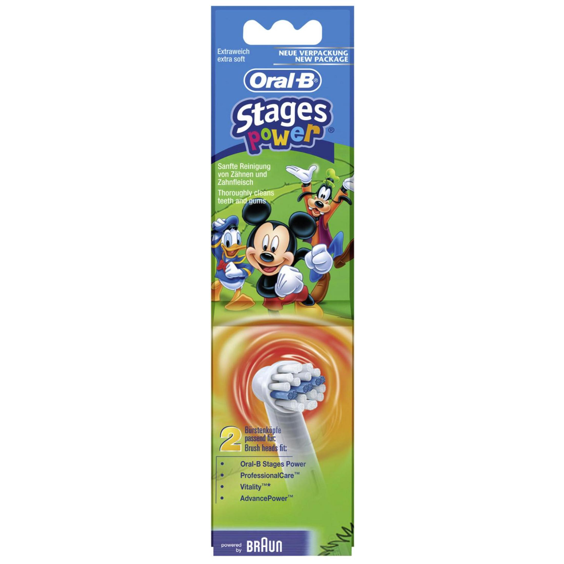 Oral-B Stages Power Zahnbürstenverpackung mit Micky Maus und Freunden.