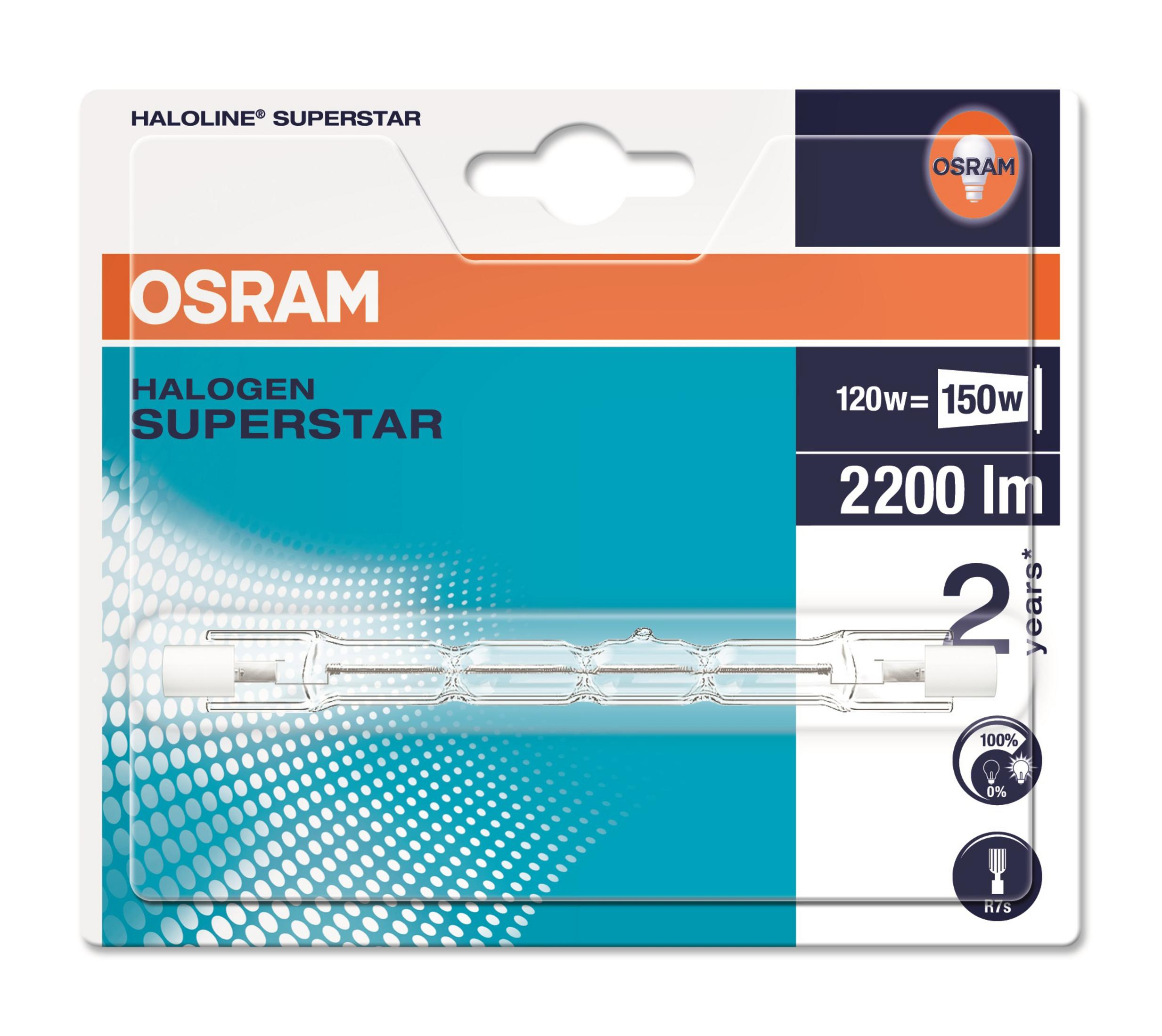 Lampa Osram Halogen Superstar, 120W=150W, 2200lm, 2 lata gwarancji.
