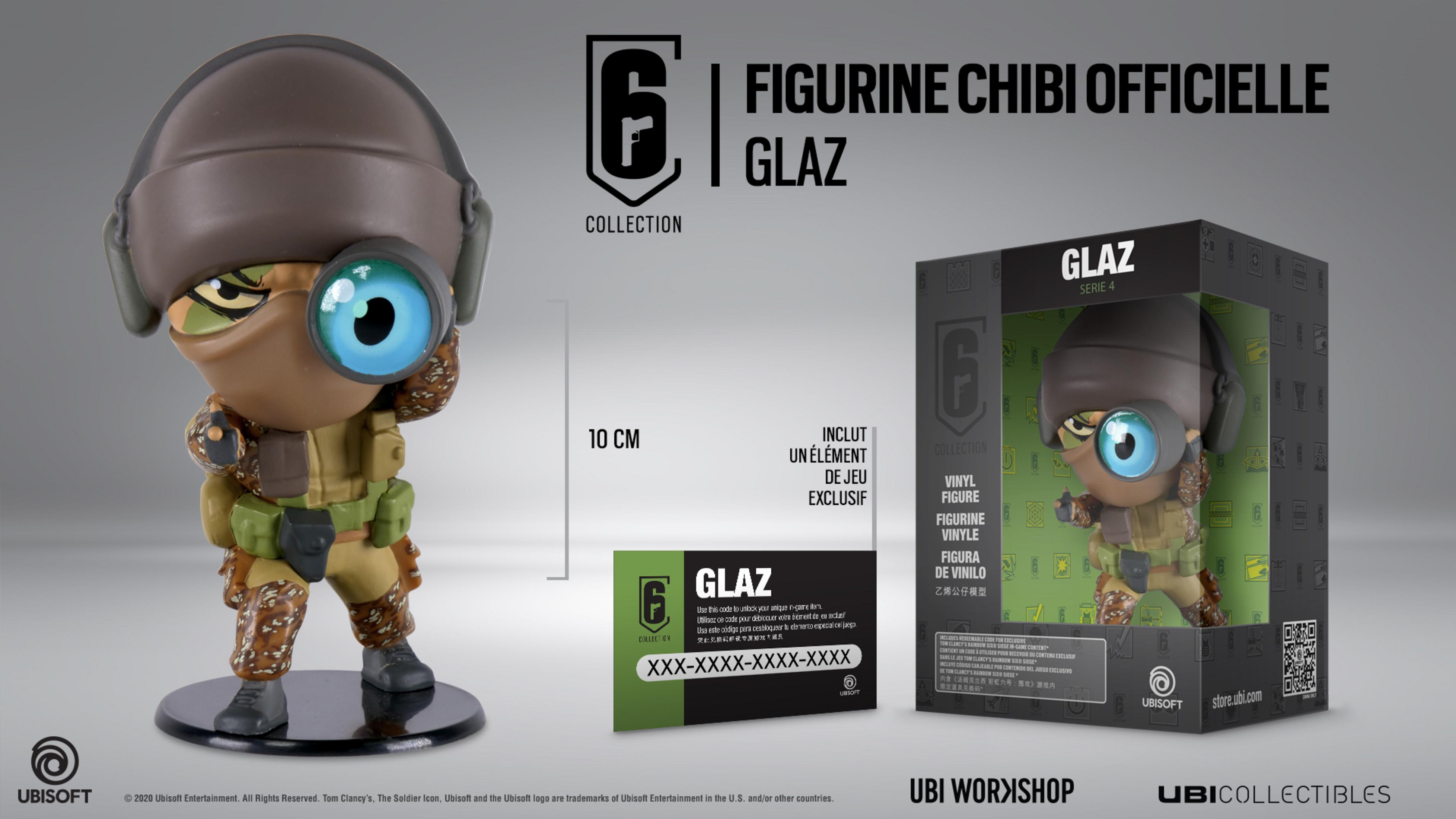 Chibi-Figur von Glaz aus Tom Clancy's Rainbow Six Siege, 10 cm groß.