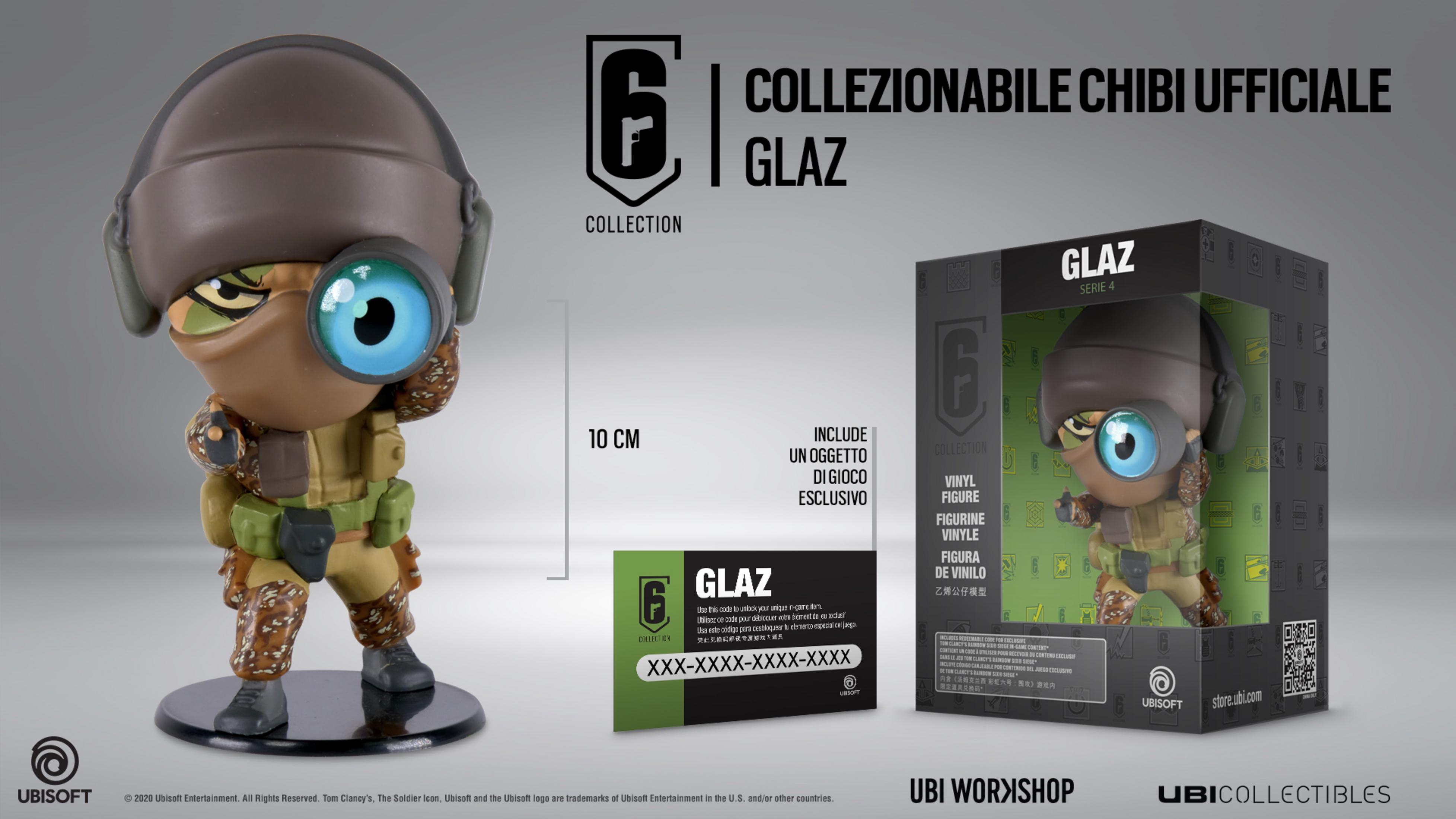 Chibi-Figur von Glaz aus Rainbow Six Siege, 10 cm groß, mit Code.