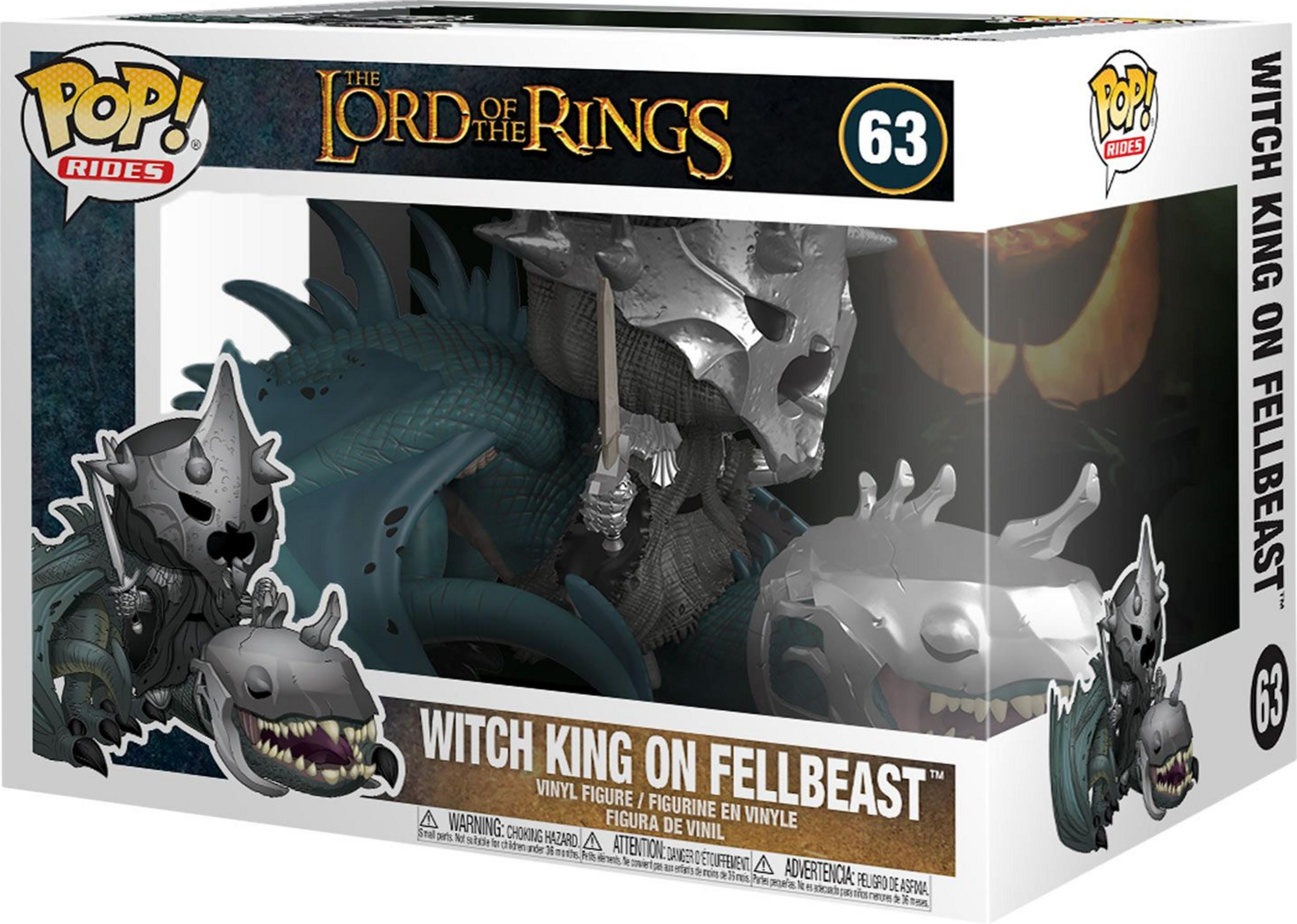 Funko Pop! Die Figur zeigt den Hexenkönig auf einem Fellungeheuer.