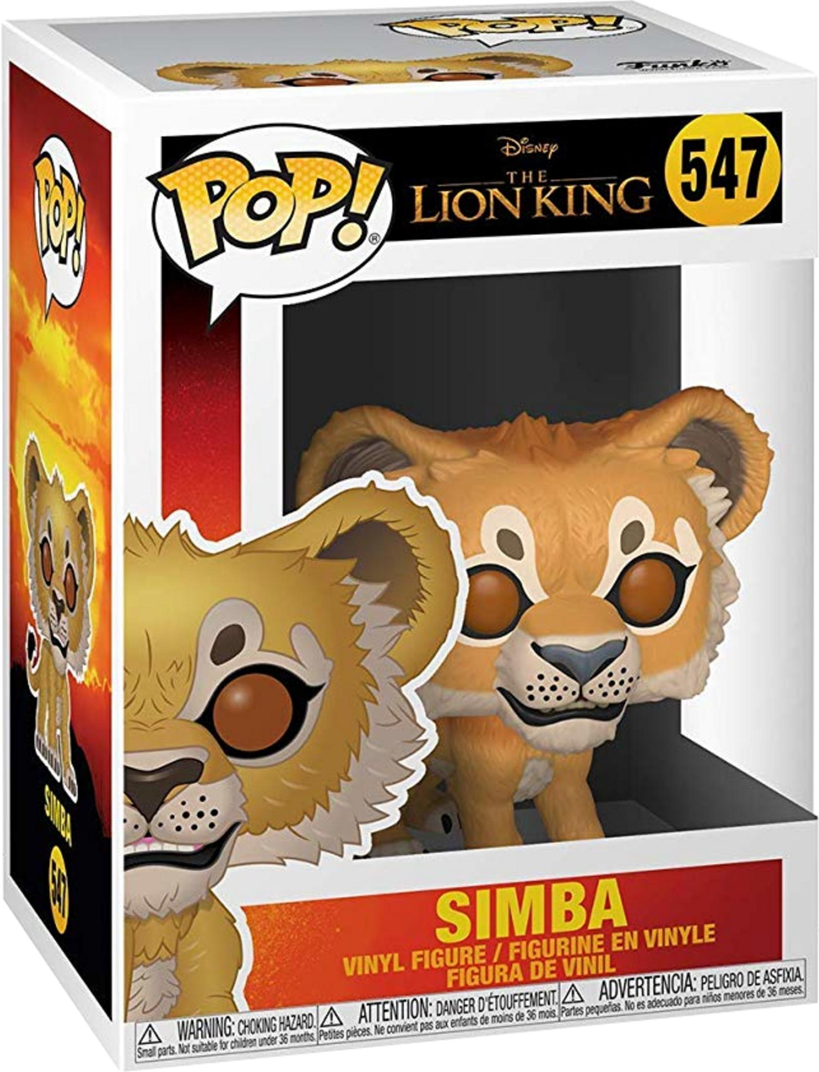 Action figure Funko Pop! in vinile di Simba de Il Re Leone, numero 547.