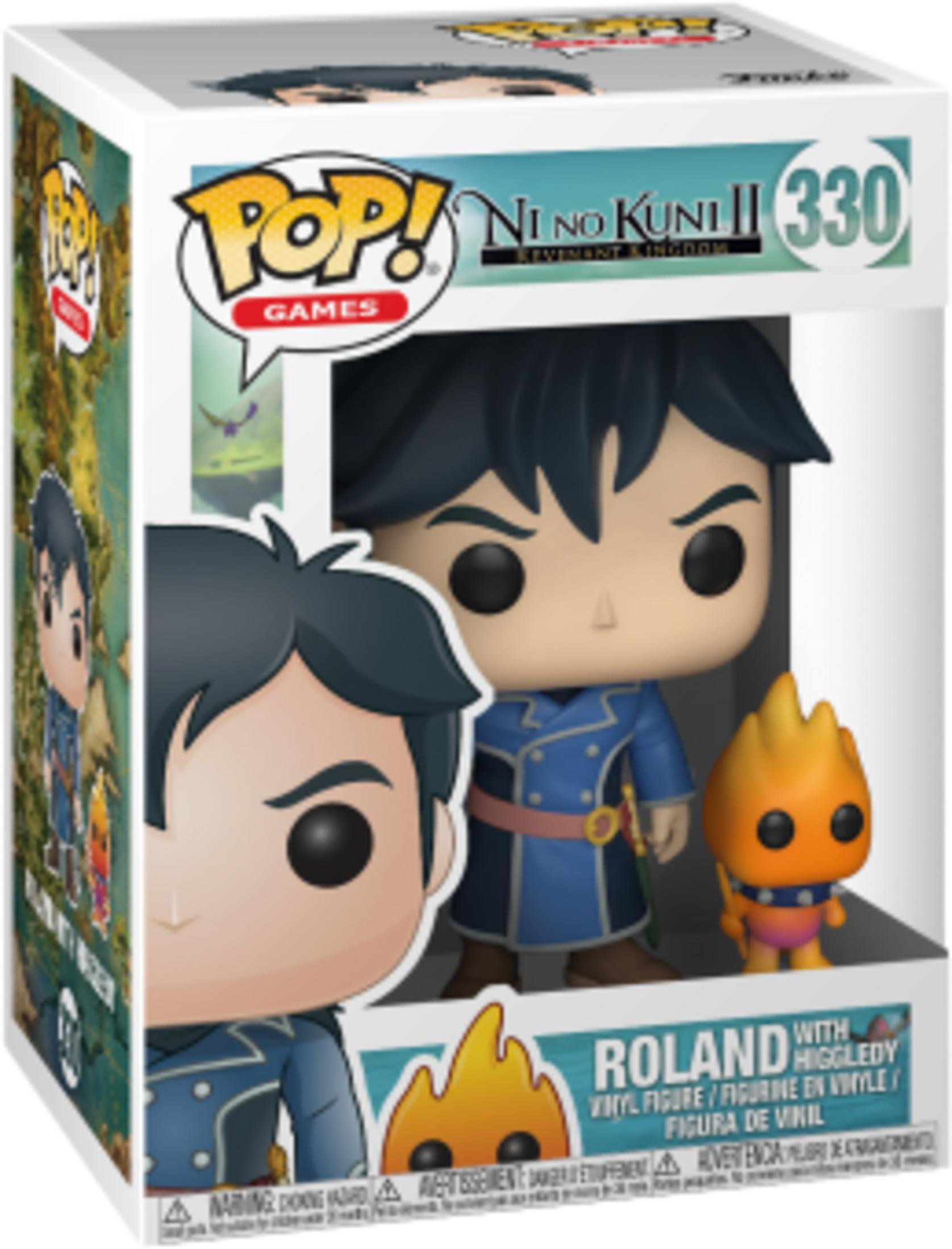 Funko Pop von Roland aus Ni no Kuni II mit Higgledy.