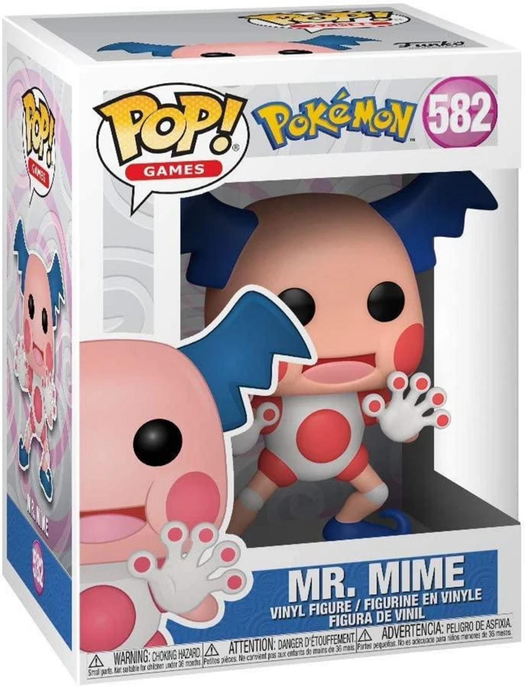 Funko Pop Figur von Mr. Mime aus Pokémon in der Verpackung.