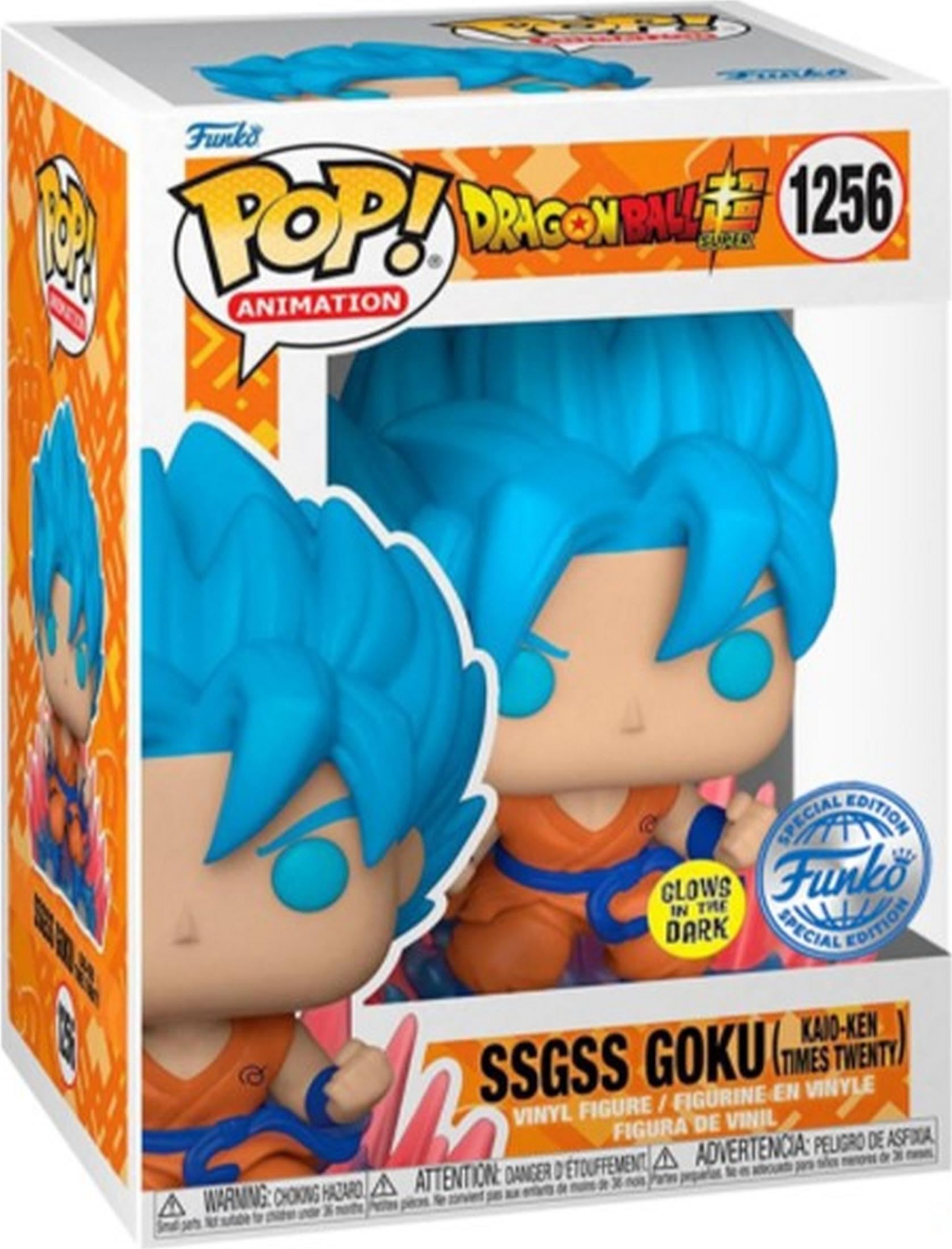 Action figure Funko Pop! in vinile di SSGSS Goku, design Kaio-Ken x20.