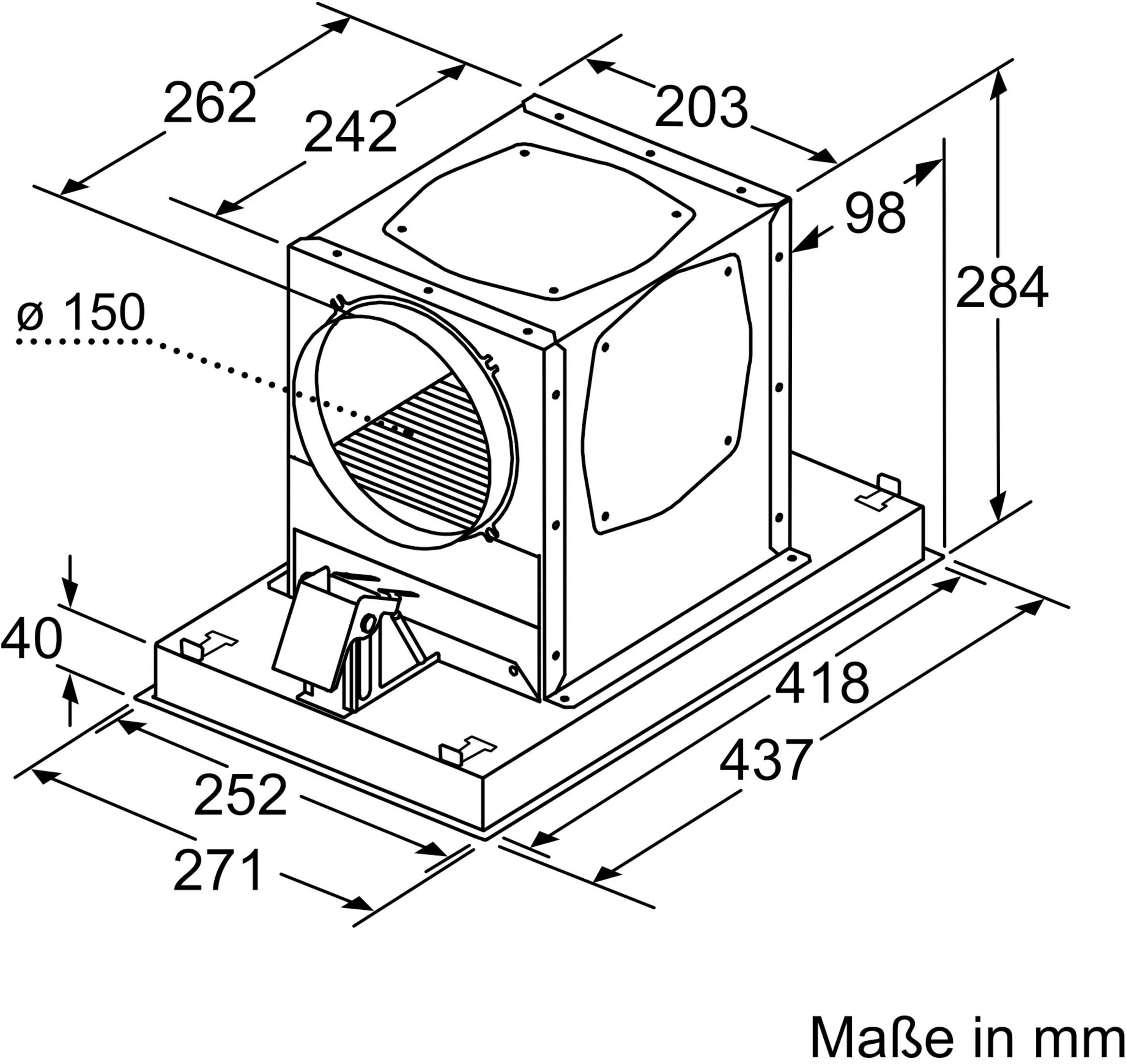 Disegno tecnico di un dispositivo con dimensioni in mm.