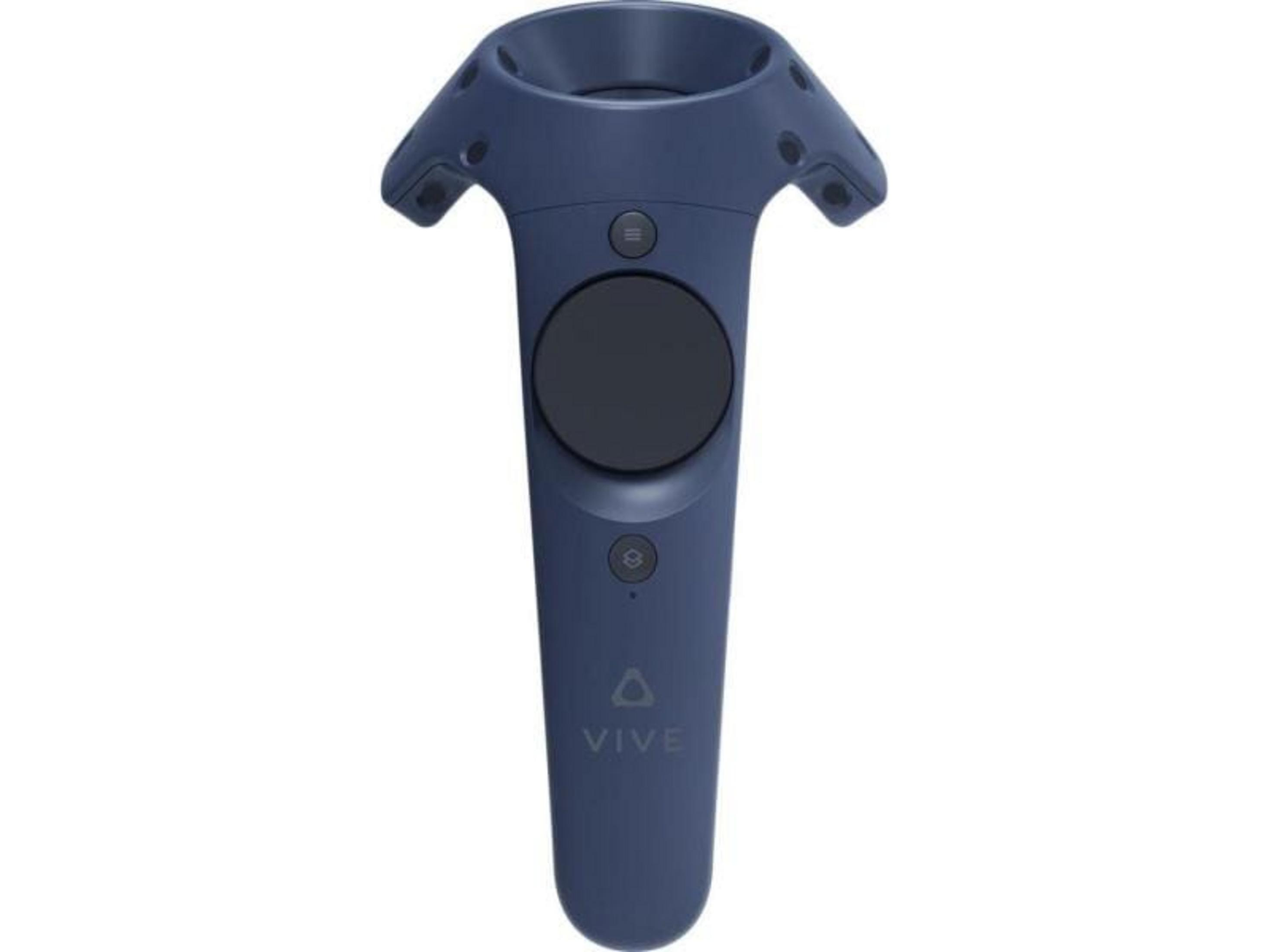Eine blaue VR-Controller mit einem Kreis und Dreieck-Symbol.