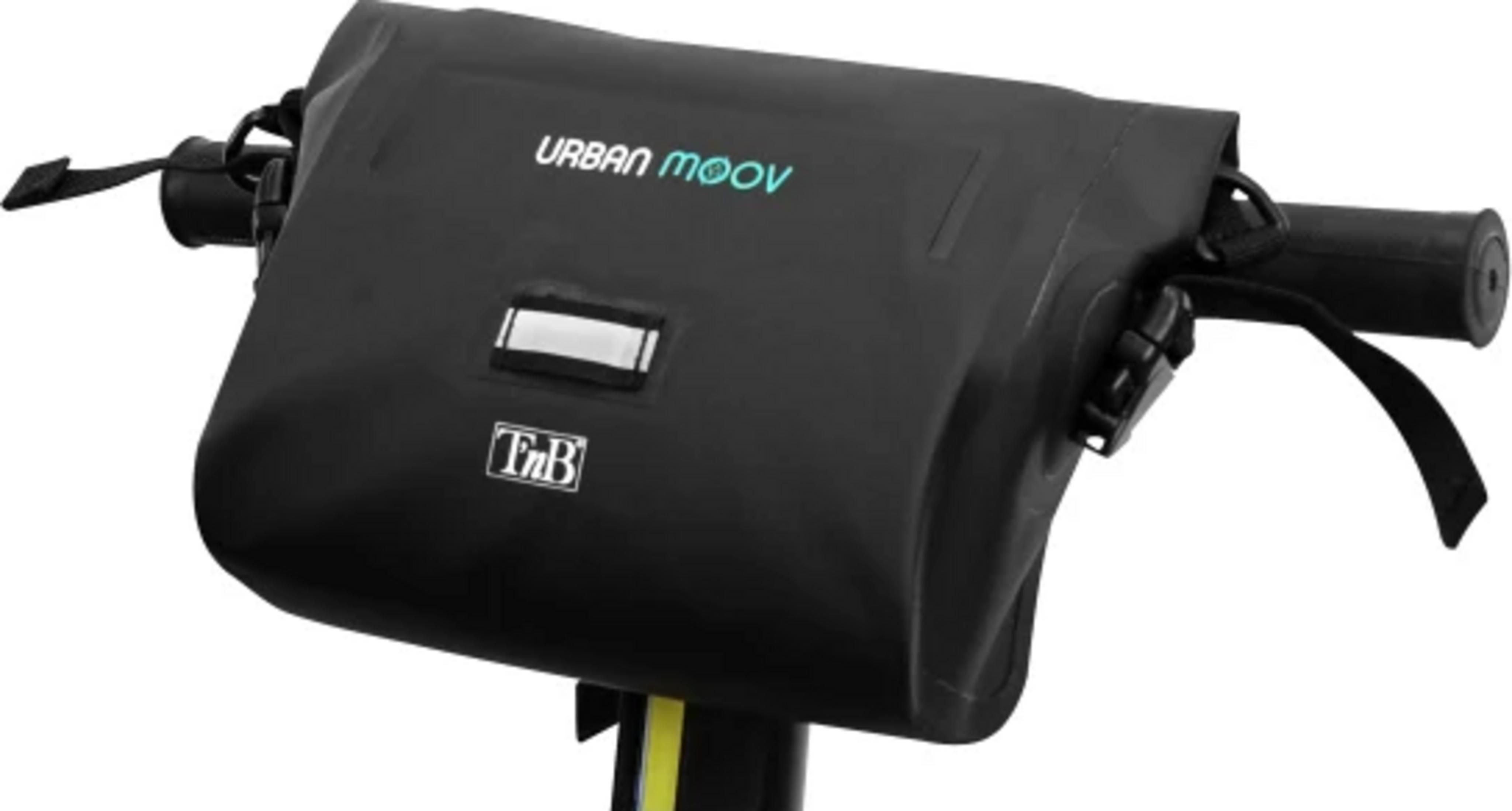 Schwarze Lenkertasche mit 