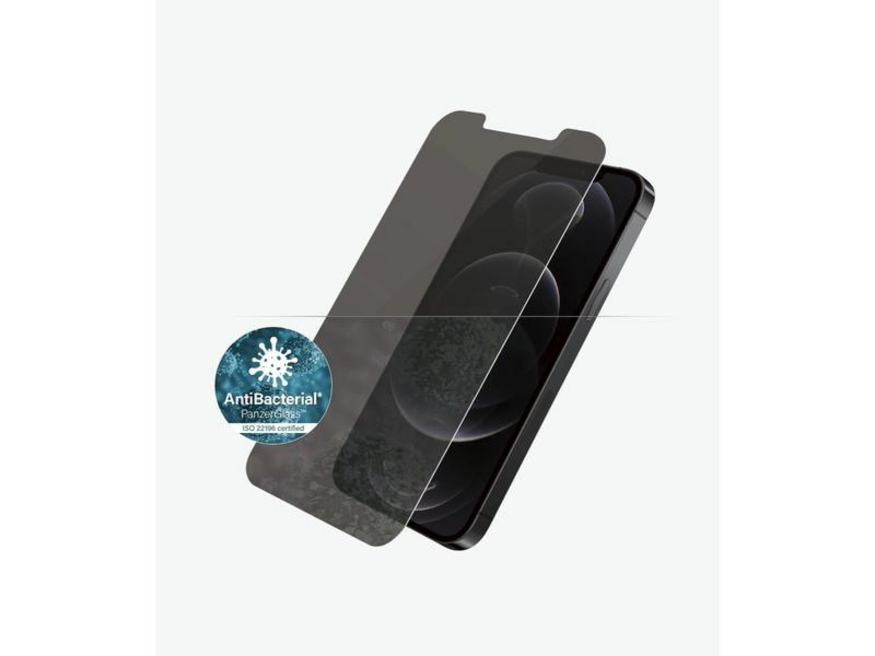 Ein schwarzes Smartphone mit einem angebrachten Displayschutz aus Glas.