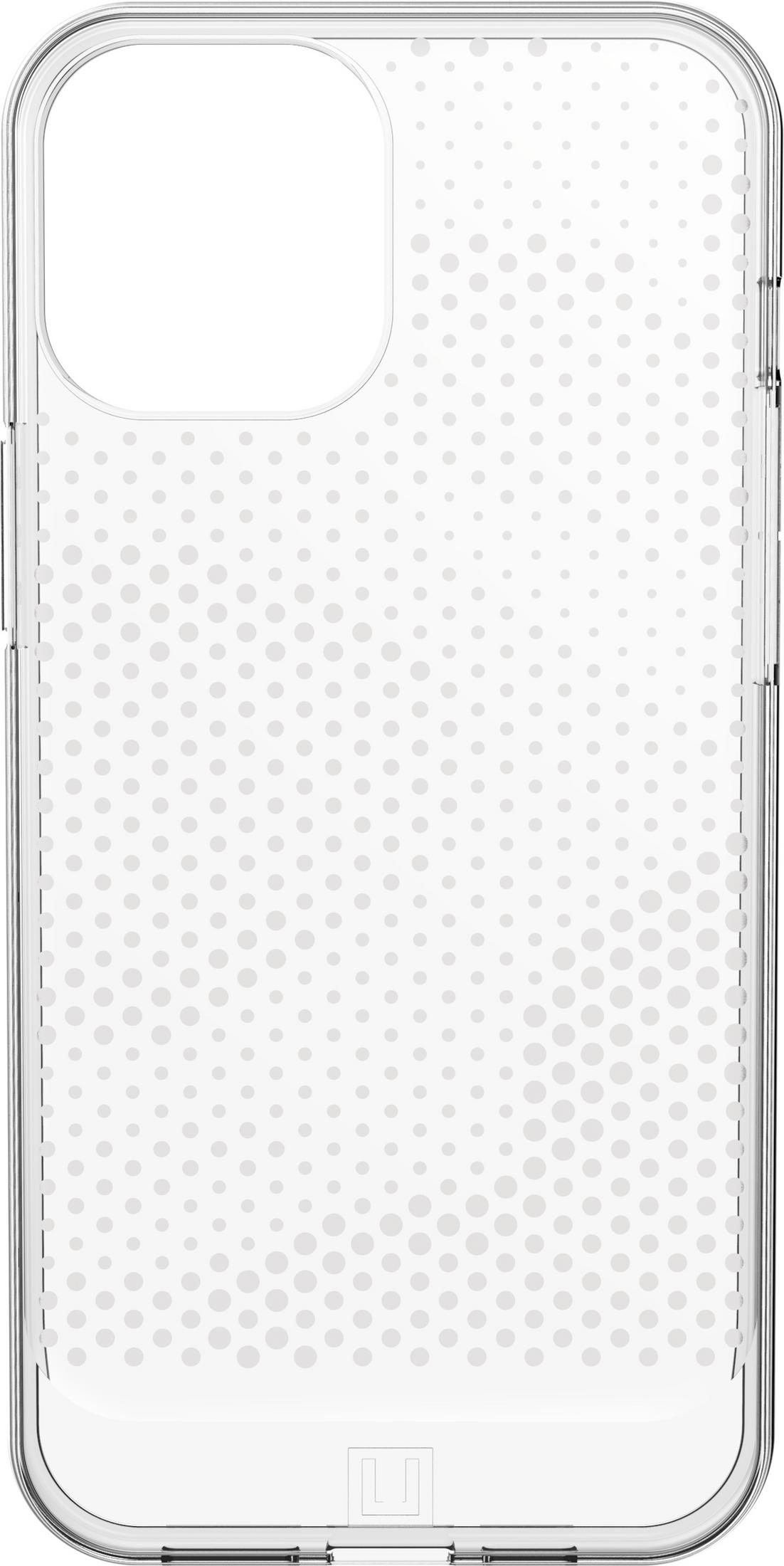 Transparente Handyhülle mit einem Punktmuster, das von oben nach unten dichter wird.