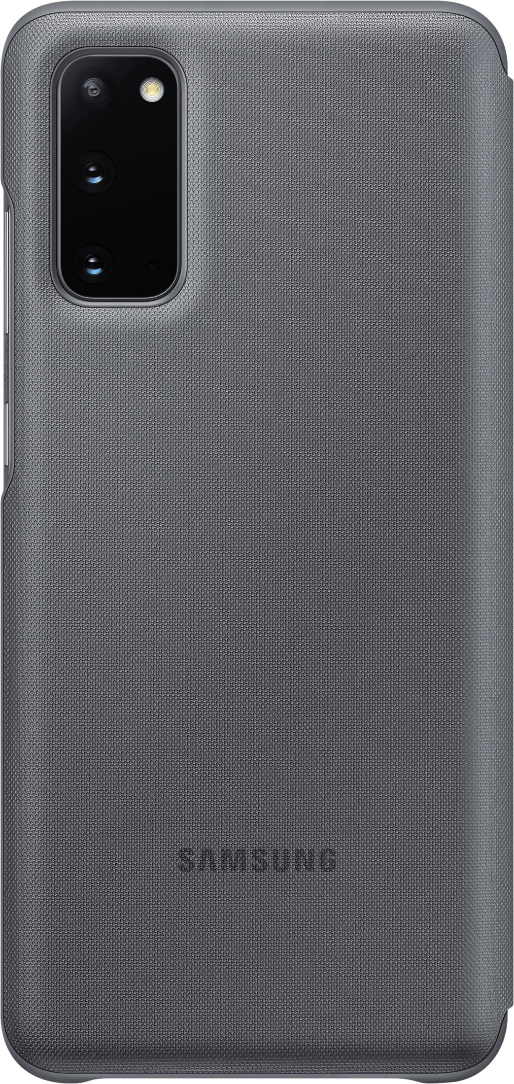 Graue Handyhülle mit Kamerasystem und Samsung-Logo.