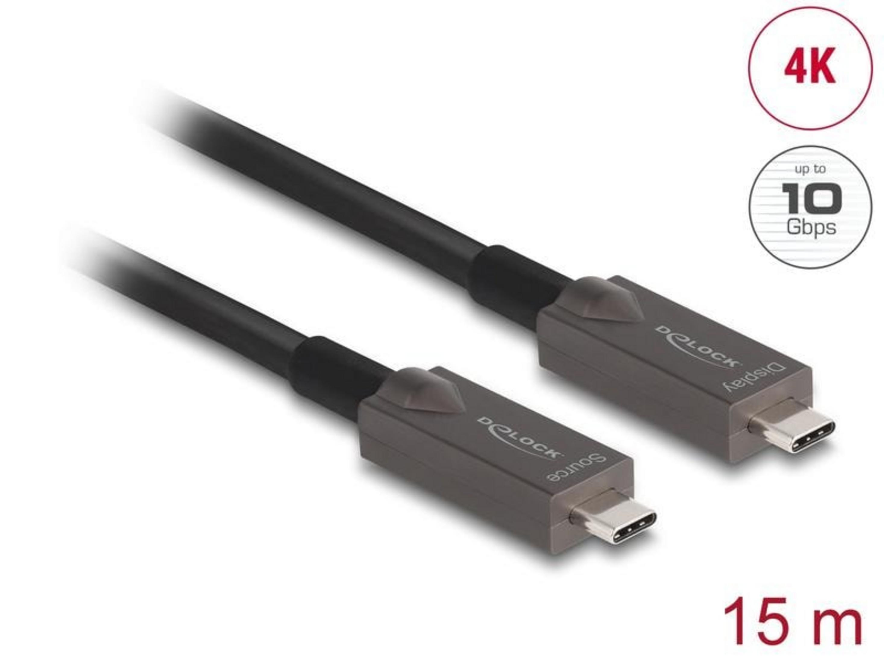 Ein 15m langes USB-C Kabel mit 4K und 10 Gbps Unterstützung.
