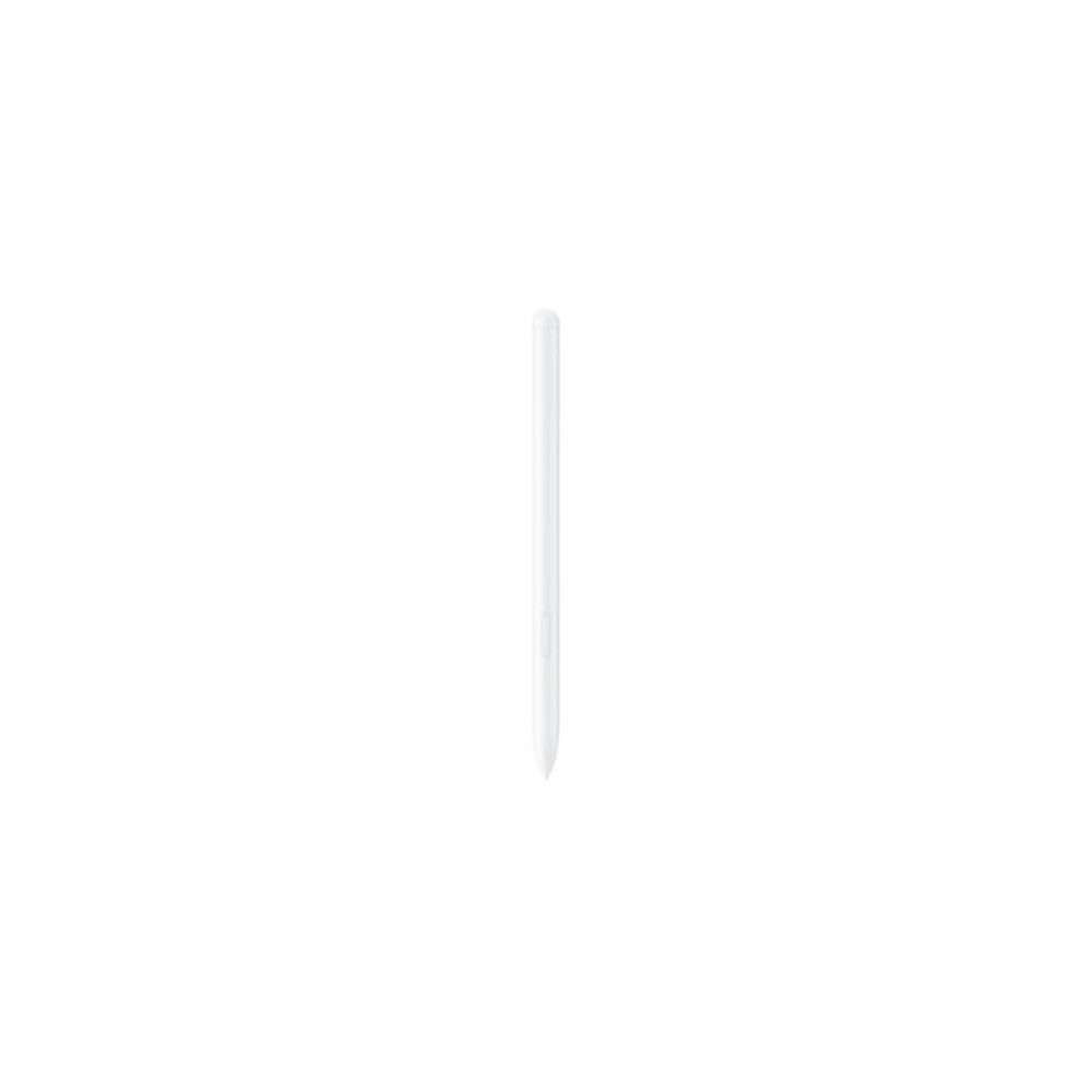 Uno stilo bianco con punta arrotondata su sfondo bianco.