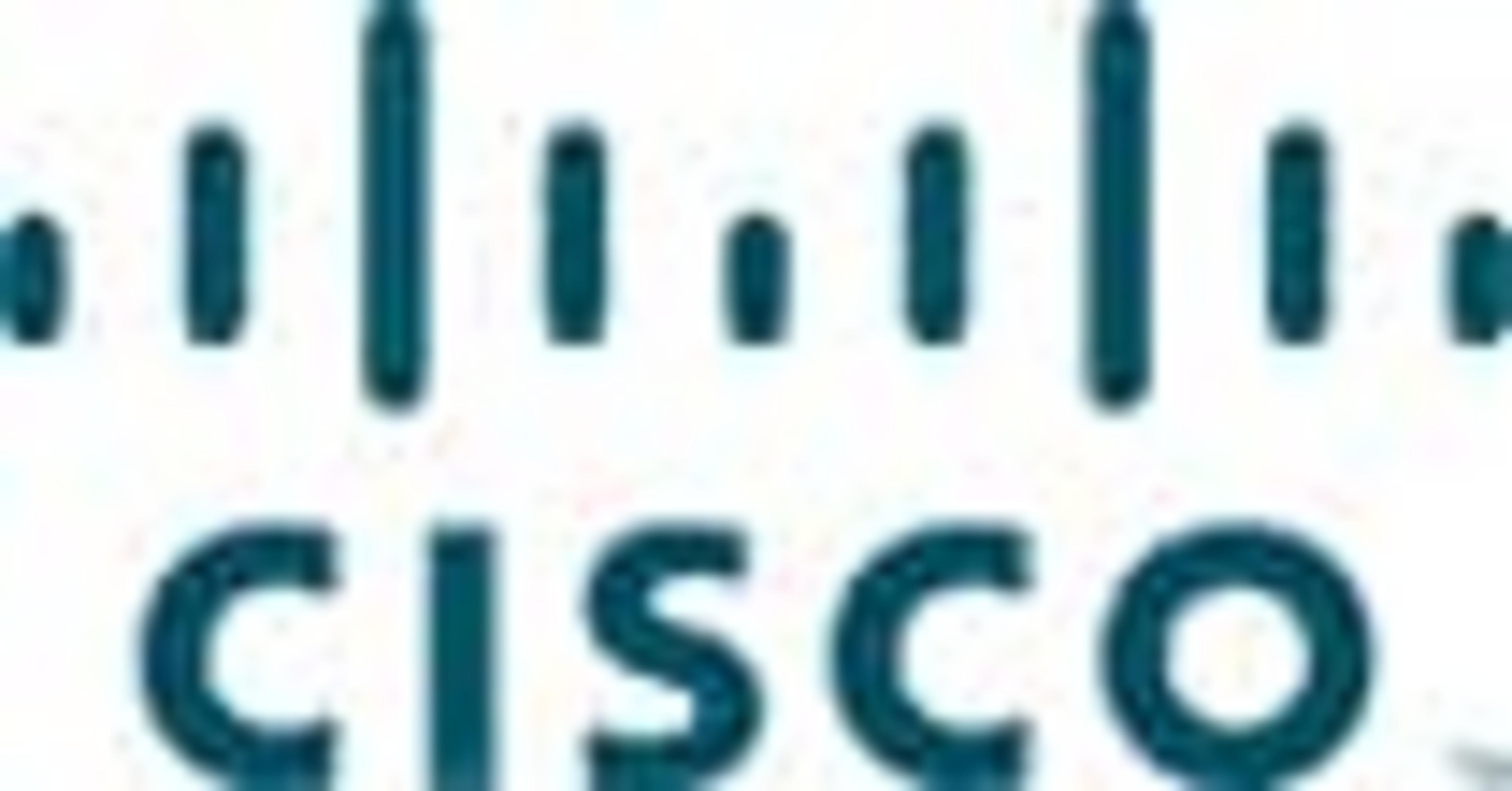 Il logo Cisco con il suo marchio e linee verticali.