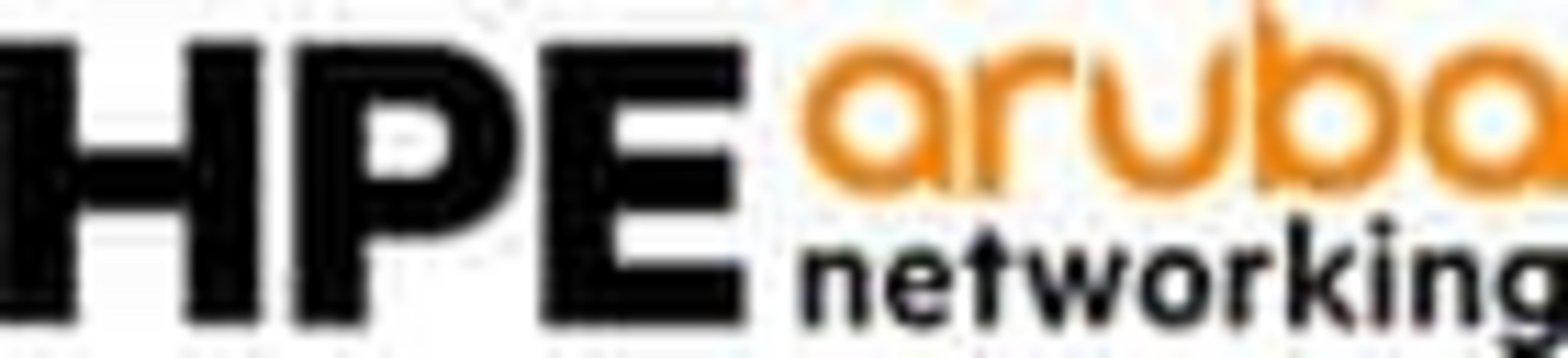 HPE Aruba Networking Logo: Schwarze Schrift auf weißem Grund.