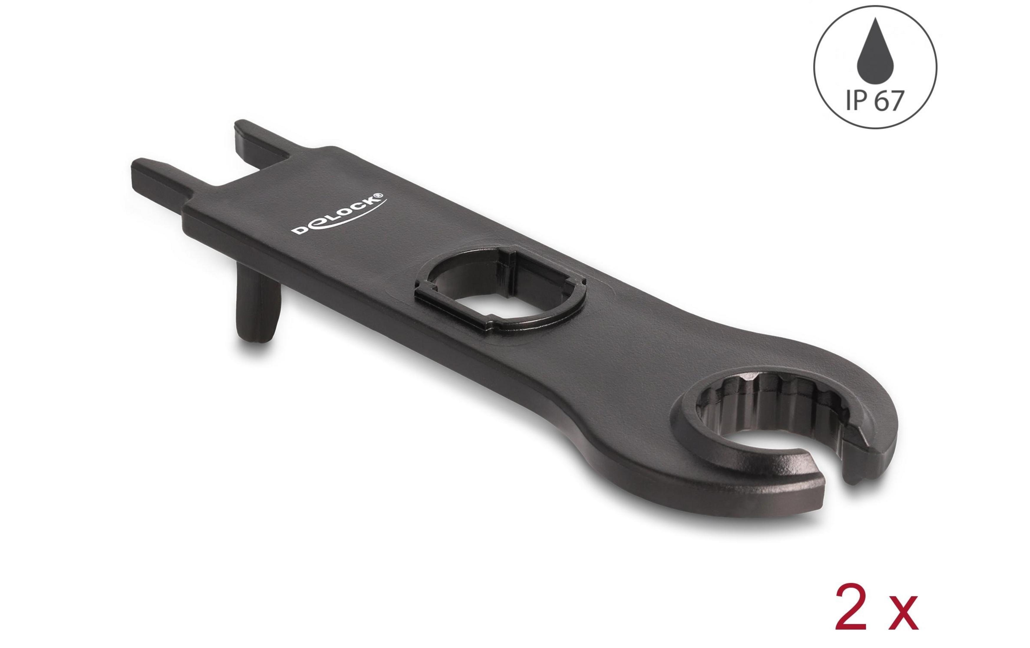 Attrezzo nero con marchio DELOCK e simbolo IP67.